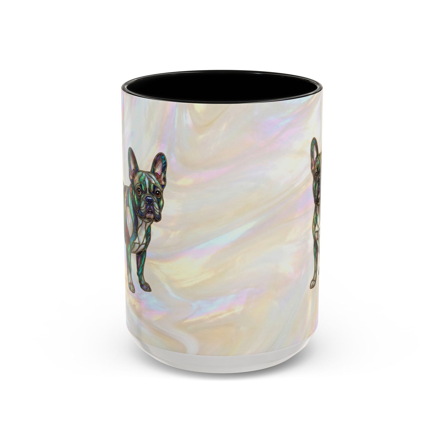 French Bulldog Accent Coffee Mug -Stained Glass Style (11/15oz) - 14632