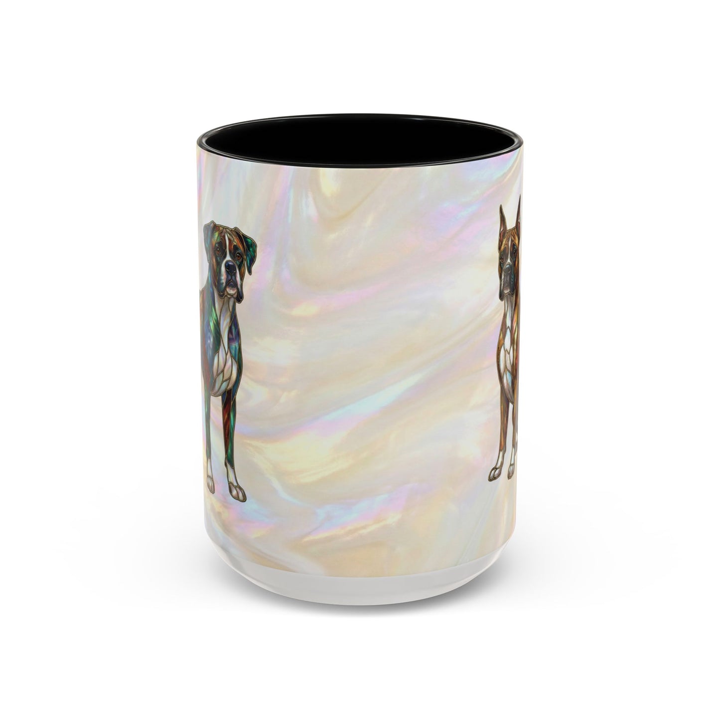 Boxer Accent Coffee Mug -Stained Glass Style (11/15oz) - 14621