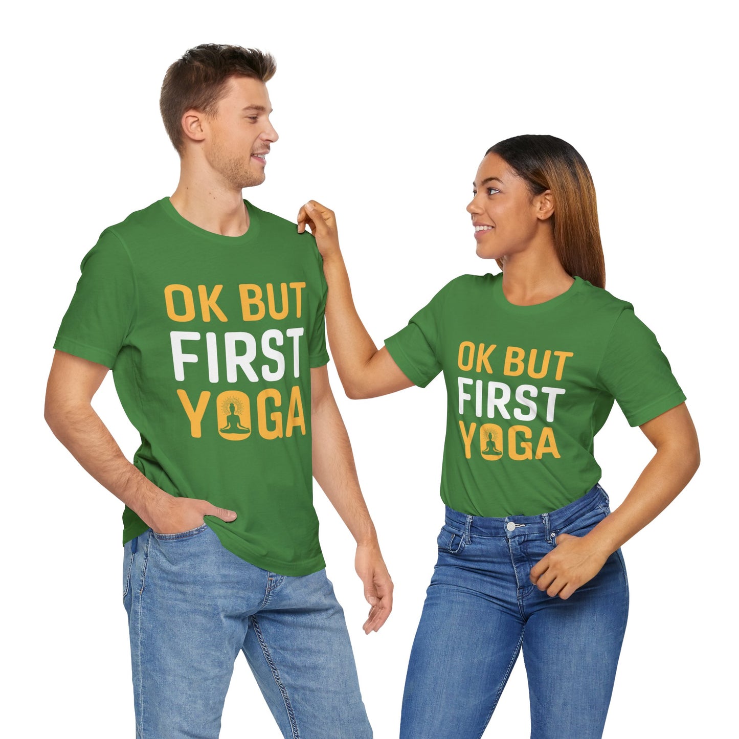 Yoga: Ok But First Yoga - Unisex Jersey Short Sleeve Tee