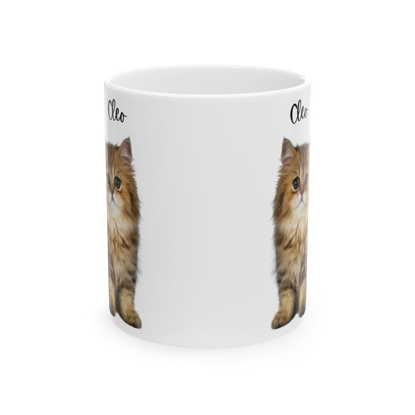 Cute Cat Ceramic Mug - Personalized Pet Lover Gift for Cat Owners, Coffee Cup, Cat Lover Mug, Customized Mug, Funny Animal Gift - 14202