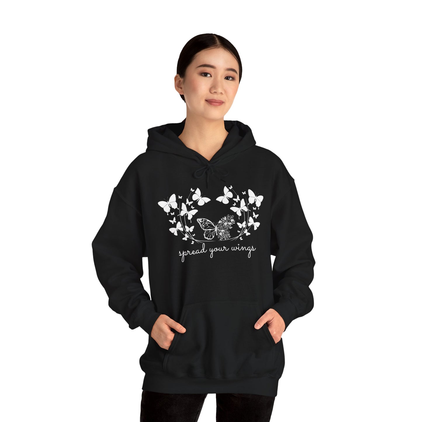 Butterfly, Spread Your Wings -  Unisex Heavy Blend™ Hooded Sweatshirt