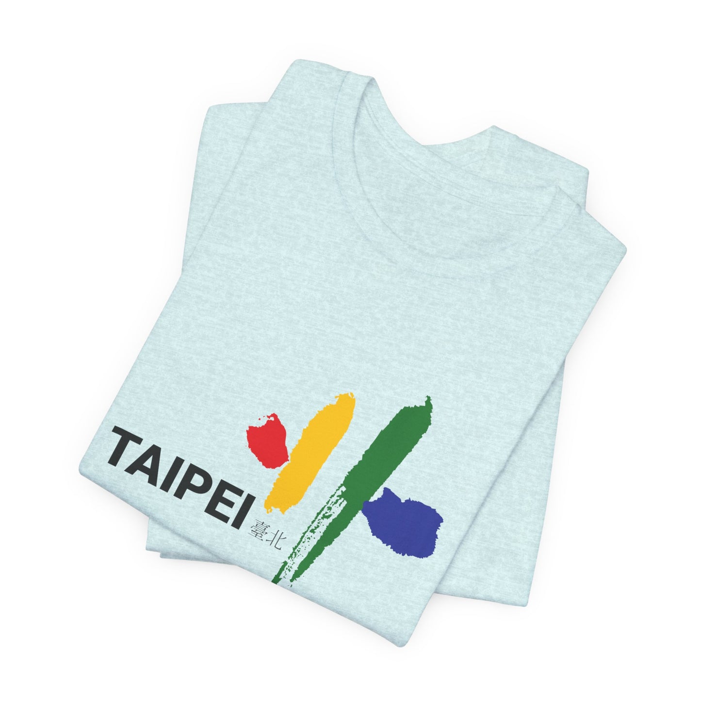 Taipei Artistic Unisex Tee - Colorful Graphic Short Sleeve Shirt - 12245