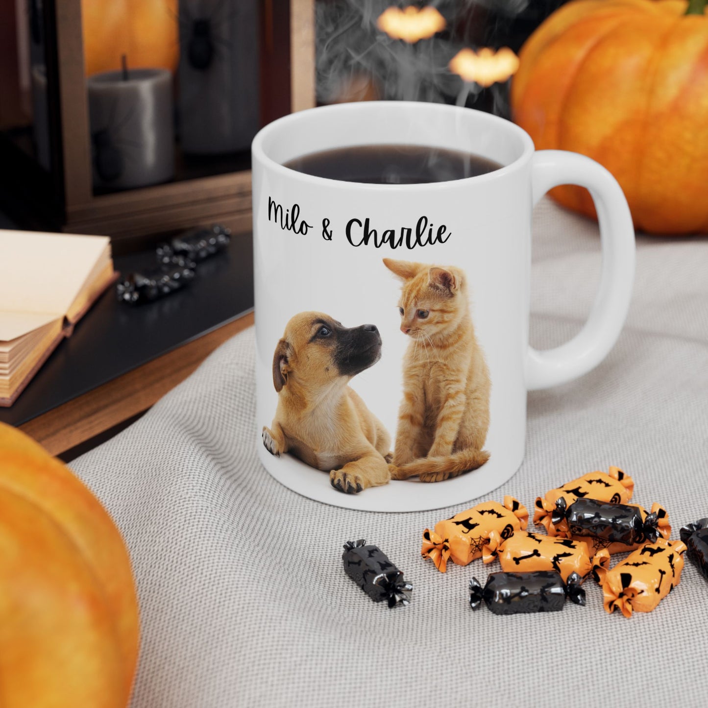 Personalized Pet Lover Ceramic Mug - Custom Dog & Cat Gifts, Animal Coffee Cup, Unique Present for Pet Owners - 14210