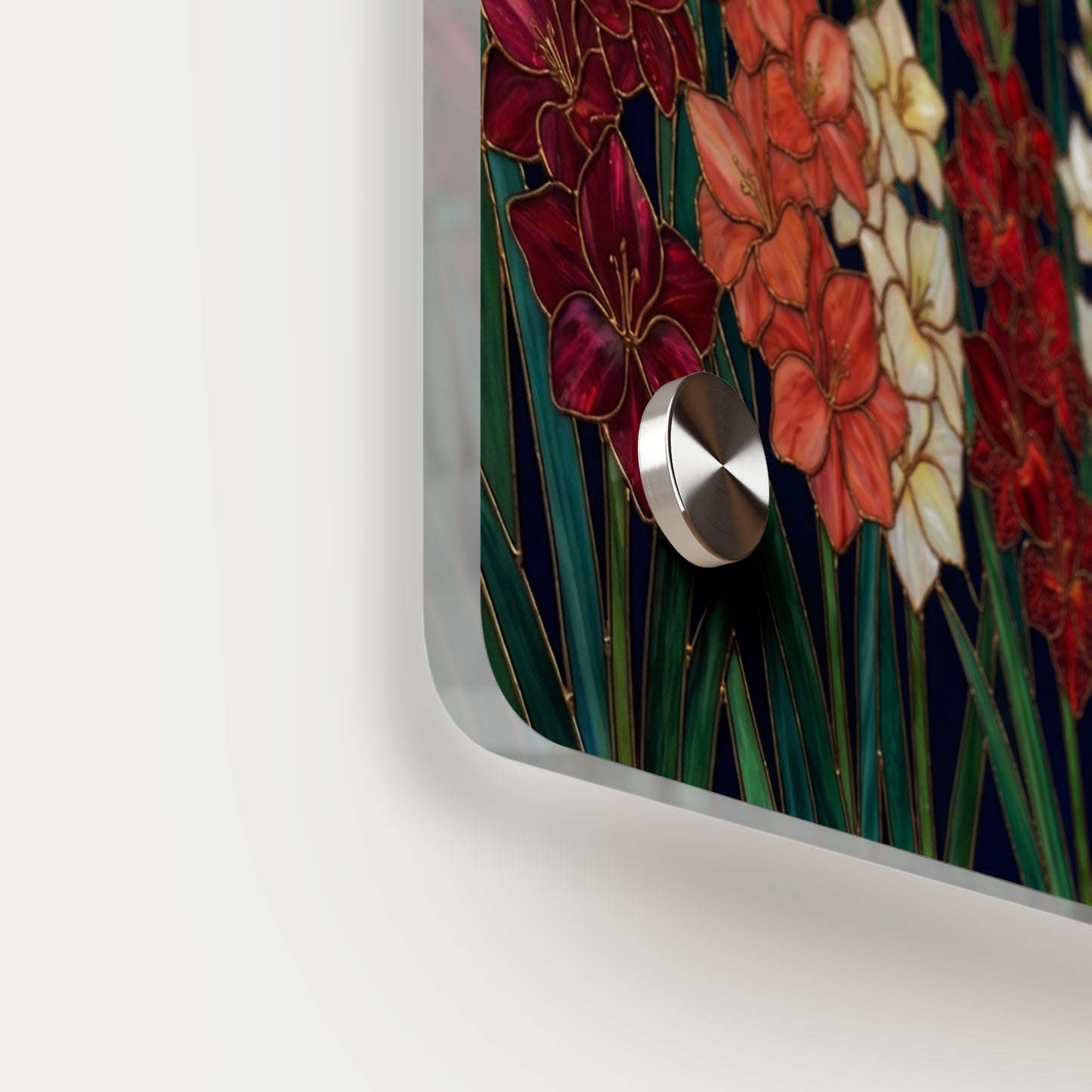 Gladiolus Floral Acrylic Wall Art Panel – Elegant Garden Blooms Home Decor - 14606