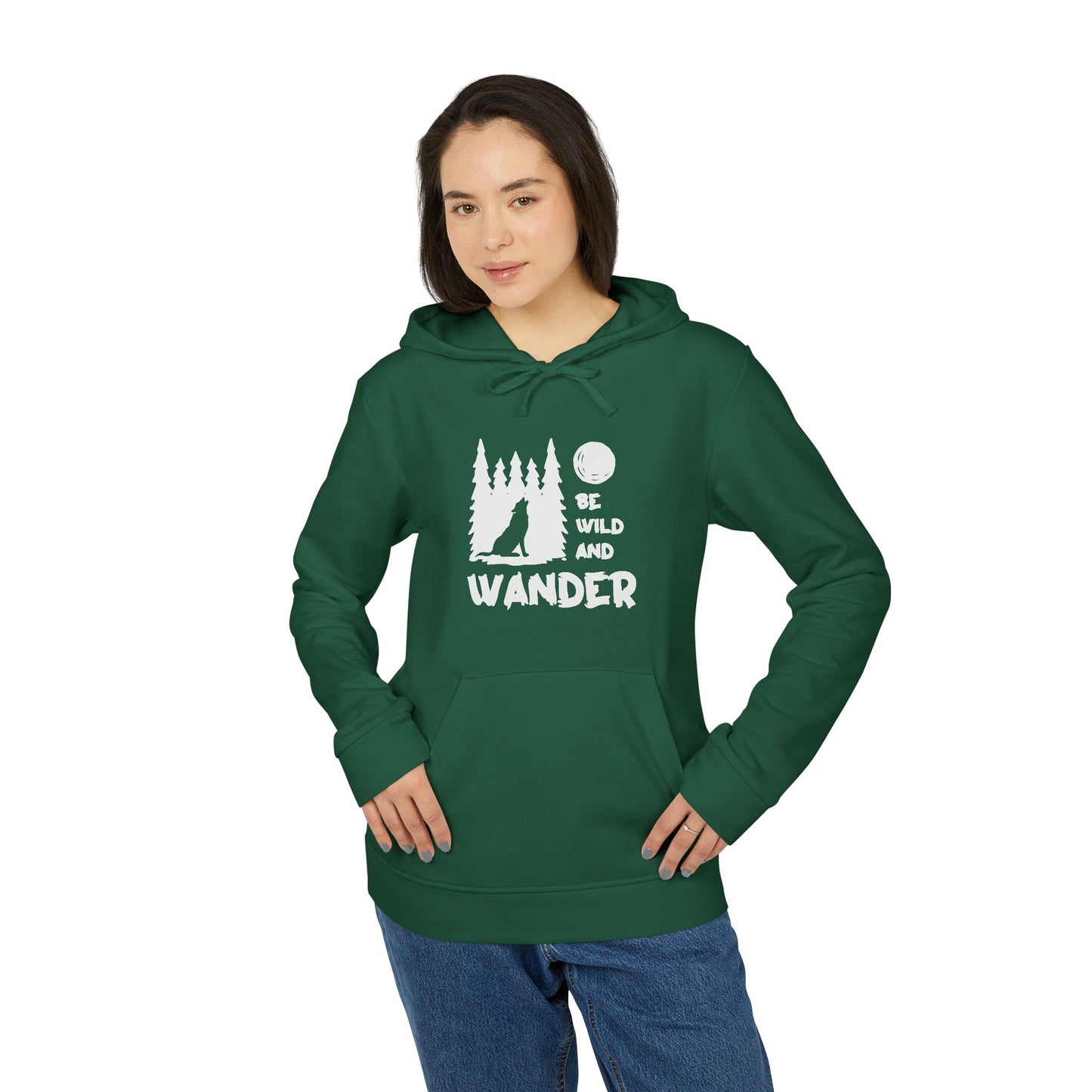 Camping: Be Wild & Wander - Adidas Unisex Fleece Hoodie - 10736