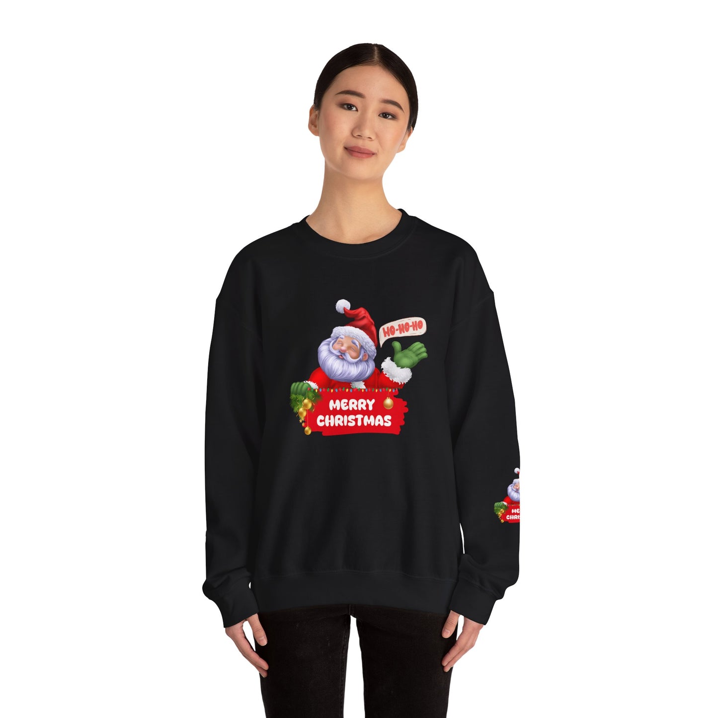 Santa, Hohoho, Merry Christmas - Unisex Heavy Blend™ Crewneck Sweatshirt - 10390