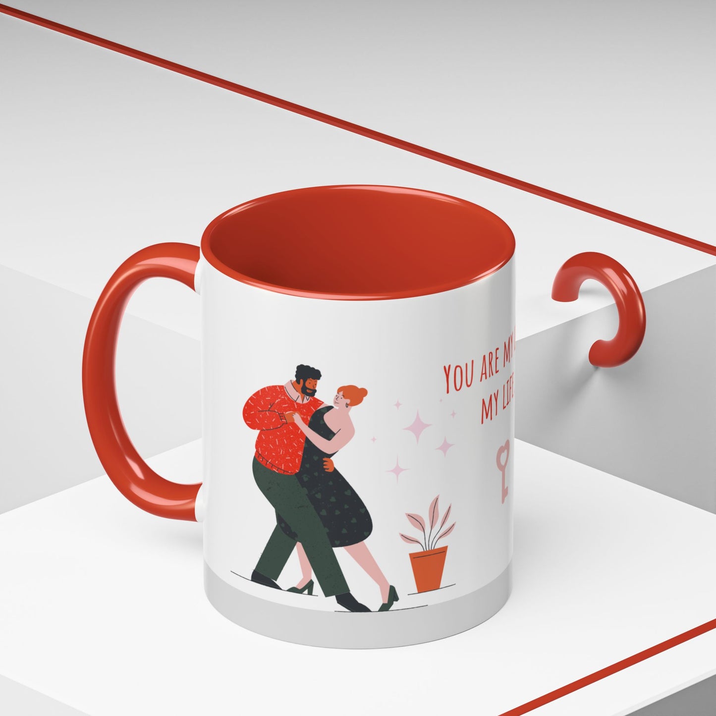 You Are My Love,  My Life - Accent Coffee Mug (11, 15oz) - 11135