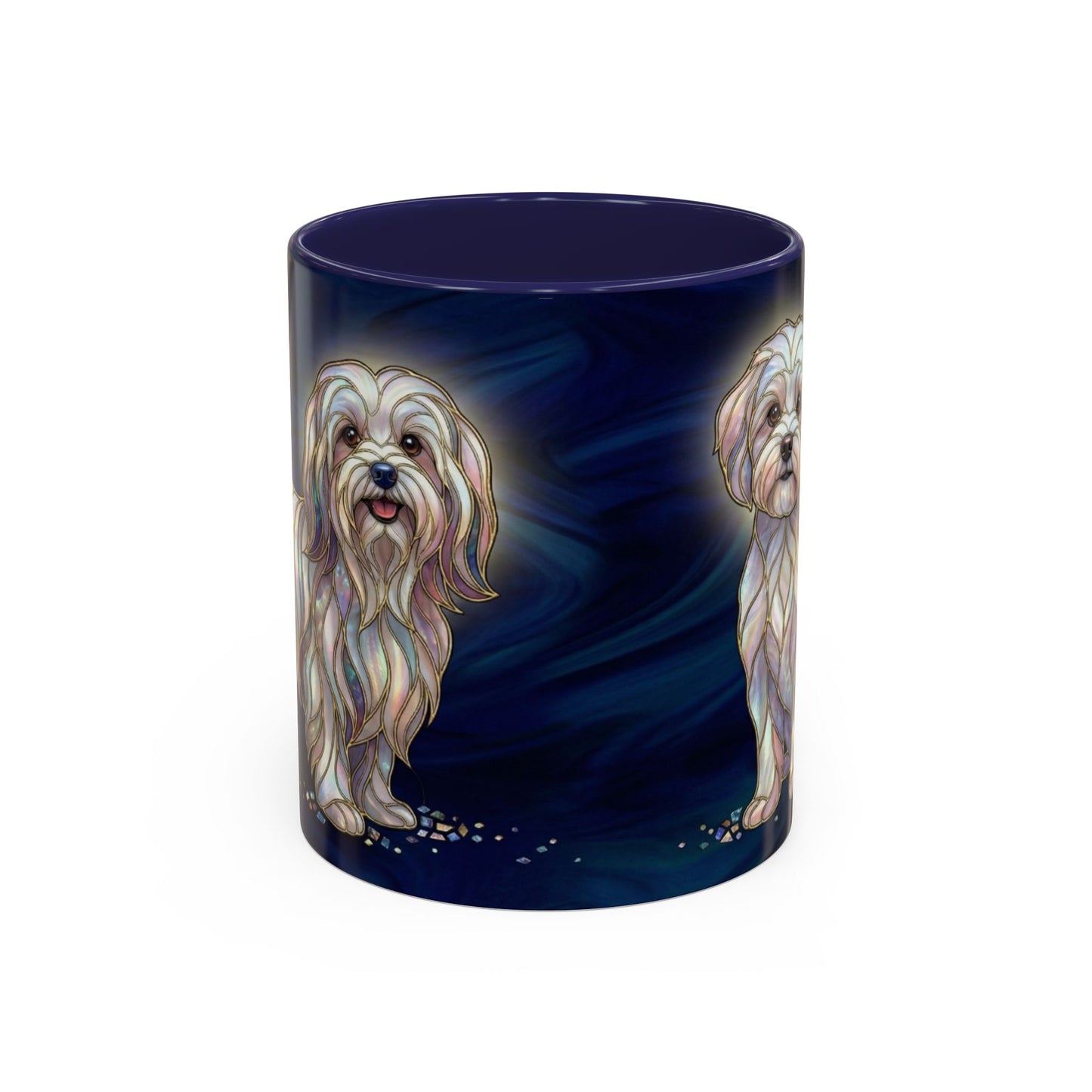 Maltese Art Coffee Mug — Stain Glass Design (11/15oz) - 14546