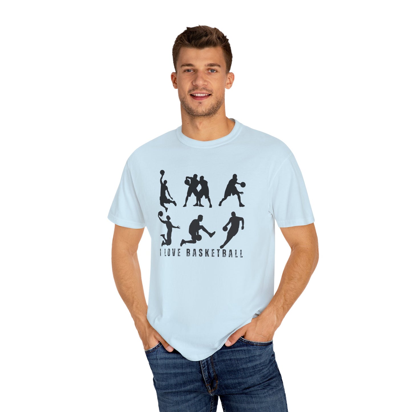 I Love Basketball - Unisex Garment-Dyed T-shirt - 10160