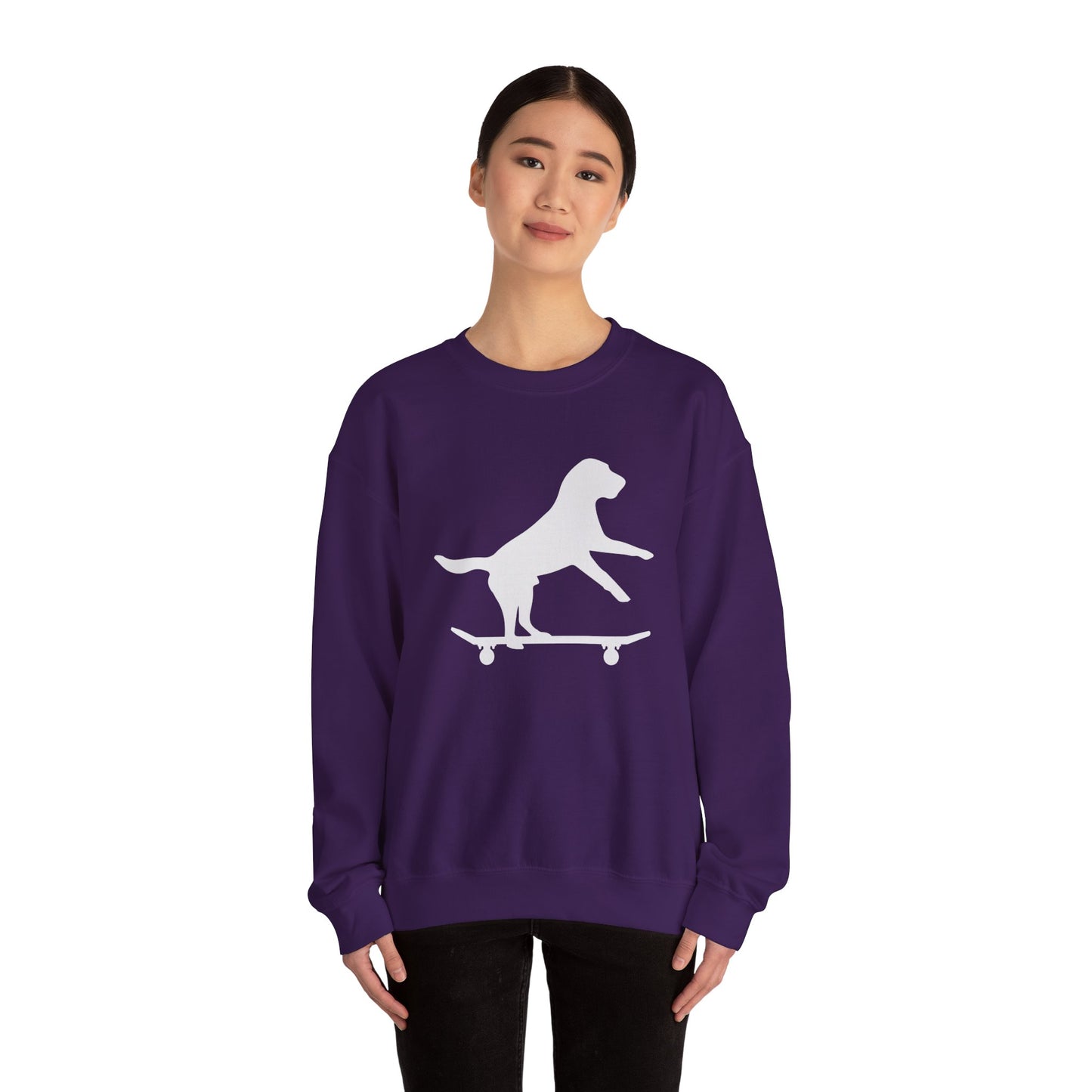 Skateboarding Pup - Unisex Heavy Blend™ Crewneck Sweatshirt