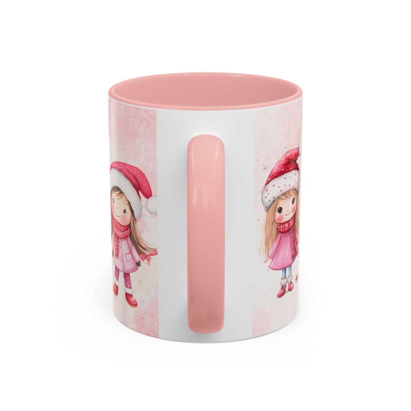 Amelia, Christmas Girl, Customizable - Accent Coffee Mug (11, 15oz) - 10144