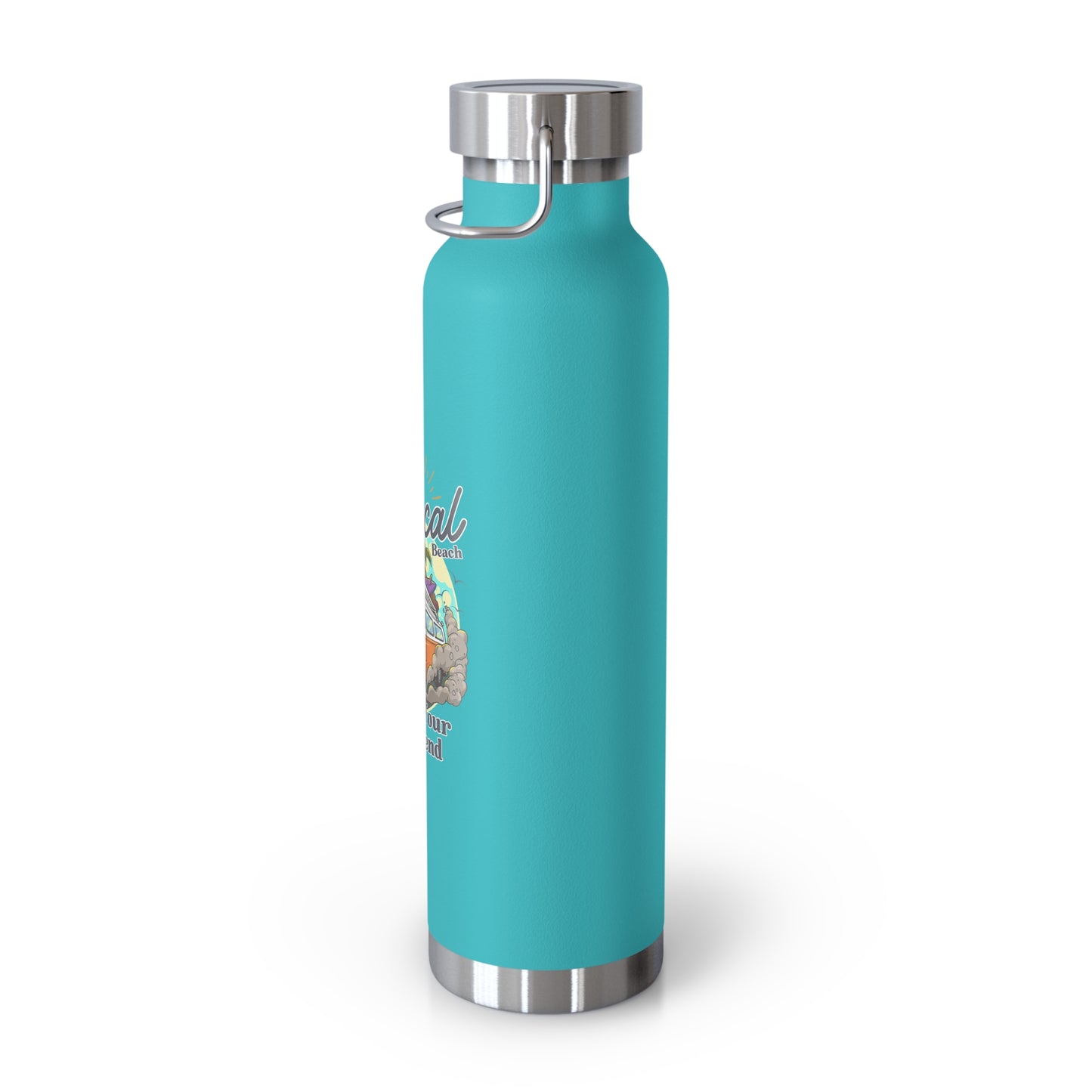 Tropical Beach, Enjoy Your Weekend - Copper Vacuum Insulated Bottle, 22oz - 10745