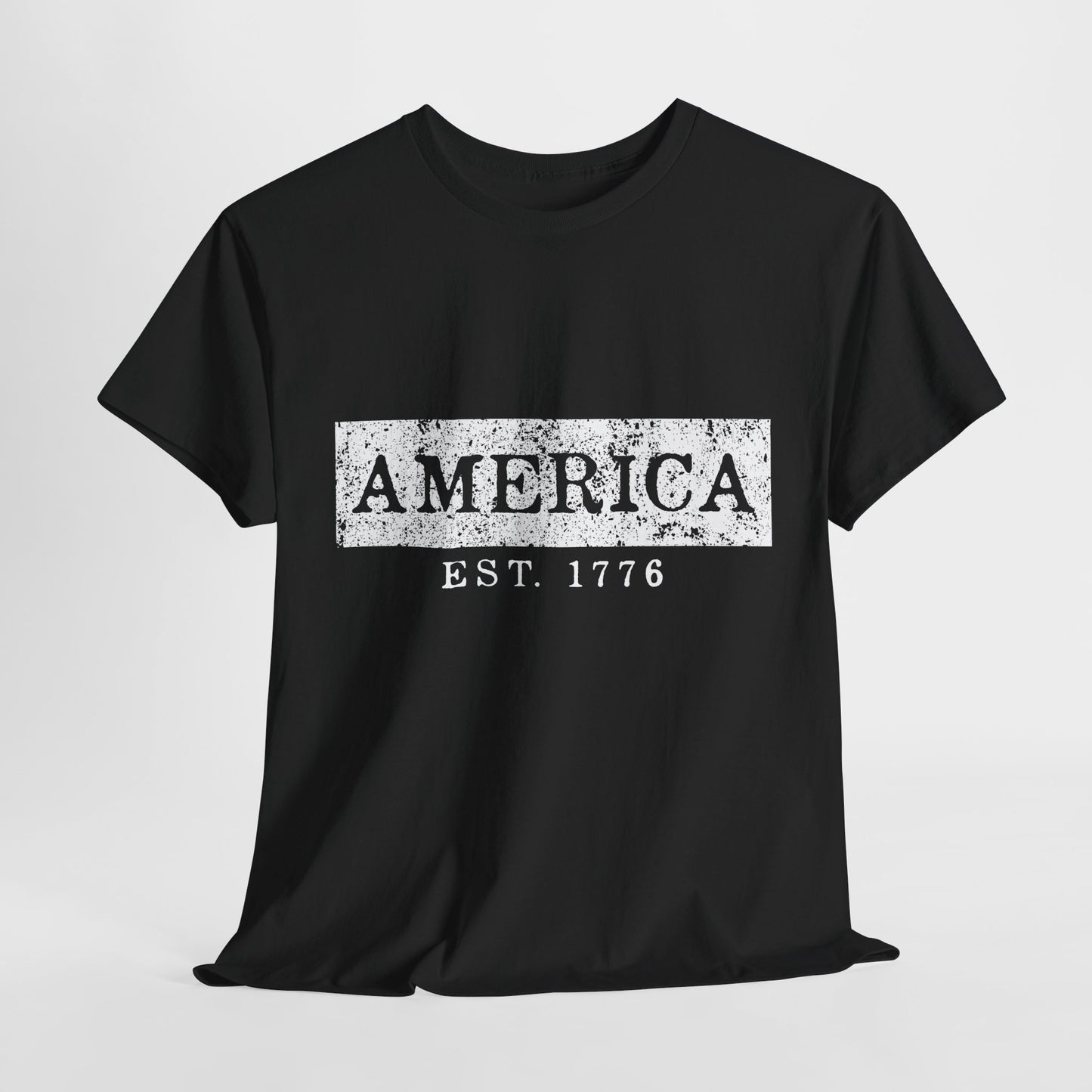 Patriotic Unisex Tee - America EST 1776, Vintage Style Shirt, Independence Day Gift, Casual Wear, Gifts for Him/Her - 13736