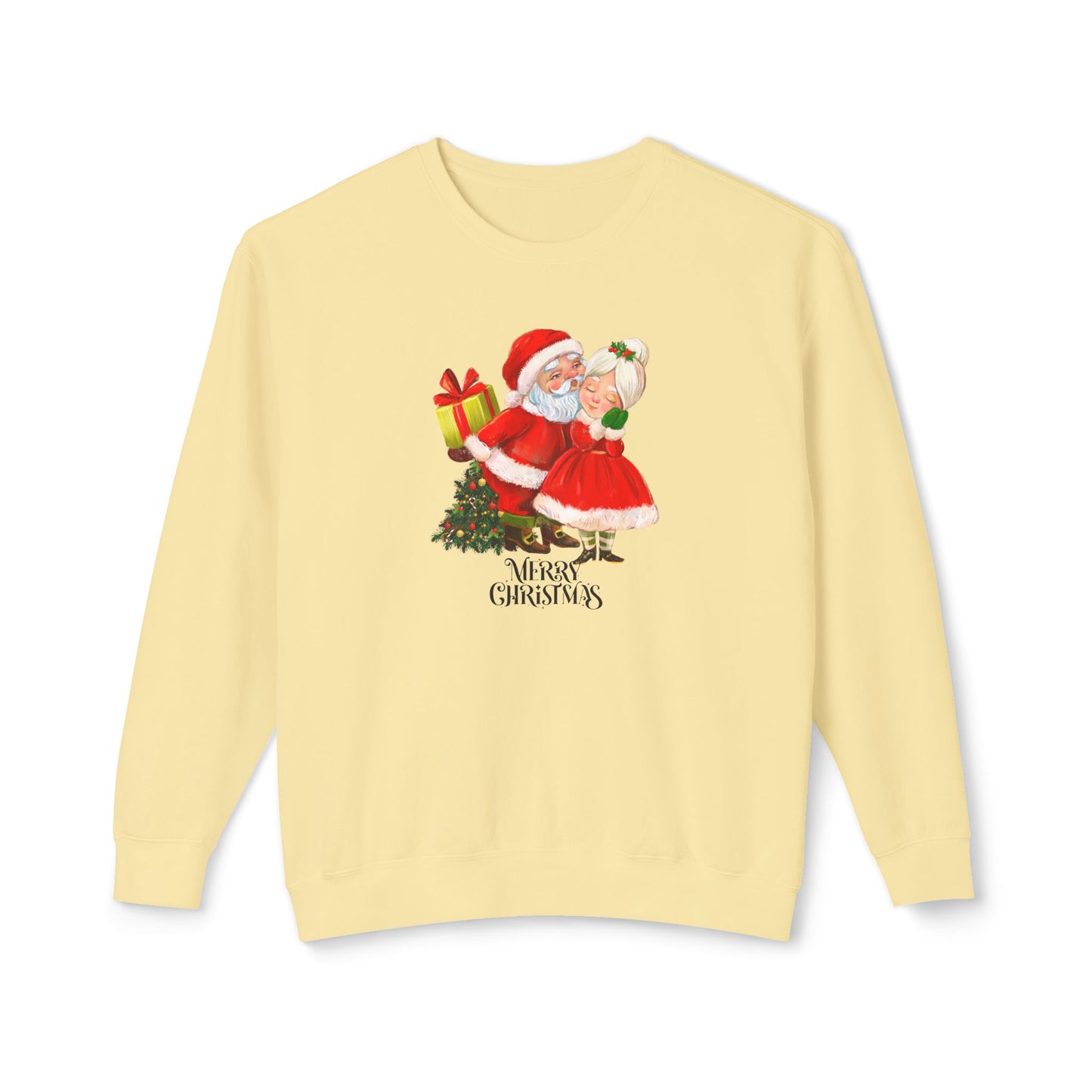 Santa & His Partner - Unisex Lightweight Crewneck Sweatshirt - 10028