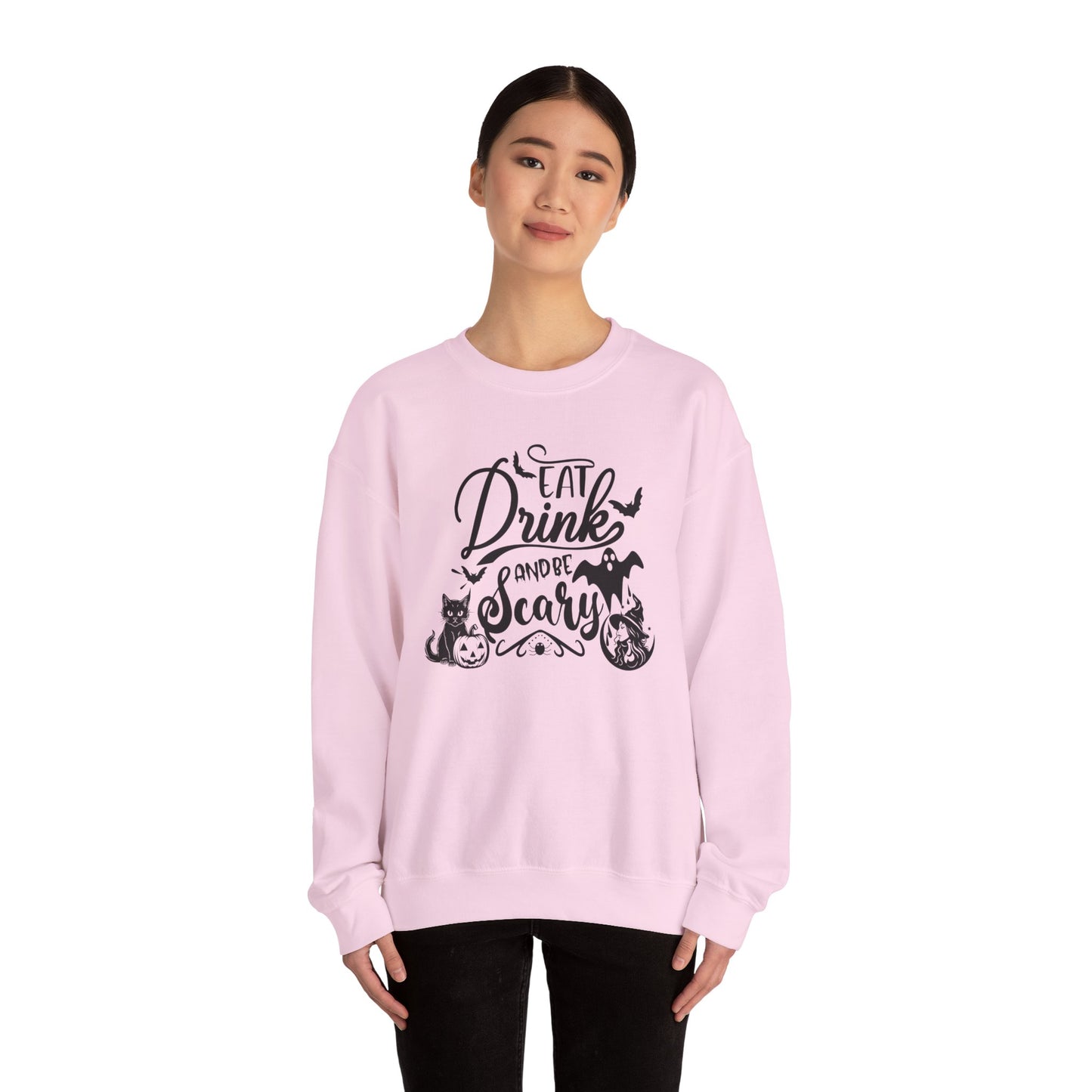 Eat, Drink and Be Scary - Unisex Heavy Blend™ Crewneck Sweatshirt