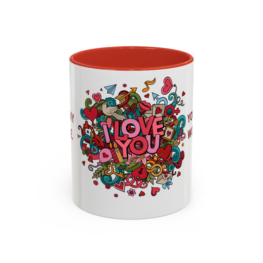 I Love You - Accent Coffee Mug (11, 15oz) - 11429