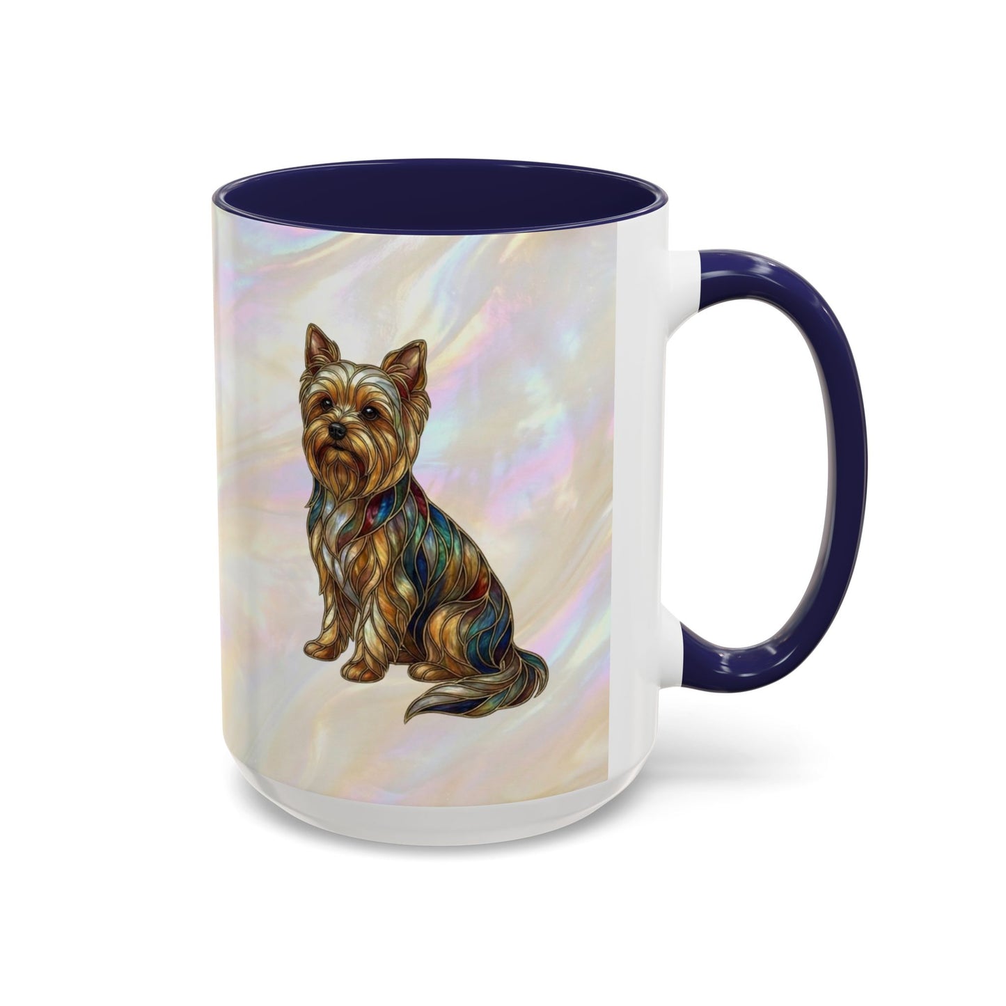Yorkie Accent Coffee Mug – Stained Glass Design 11/15oz - 14653