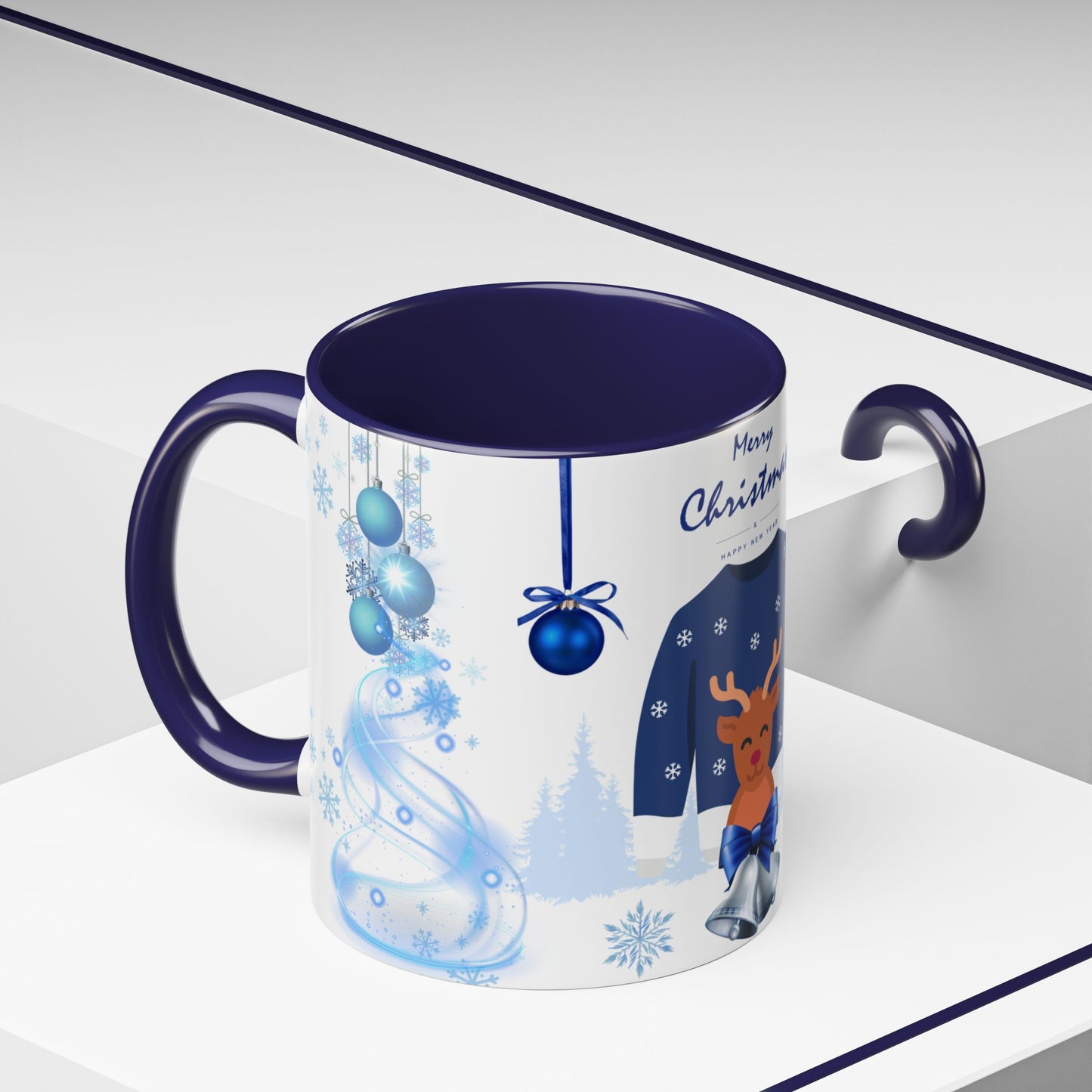 Blue Christmas - Accent Coffee Mug (11, 15oz)