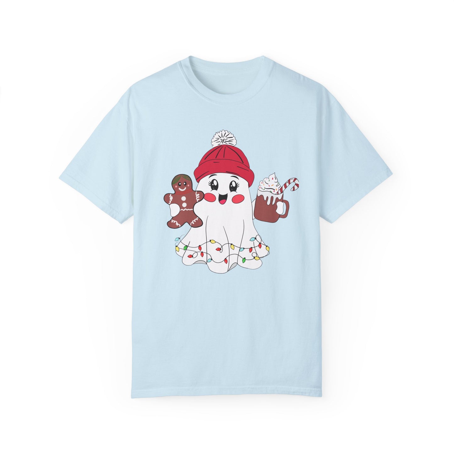 Christmas Ghost - Unisex Garment-Dyed T-shirt - 10408