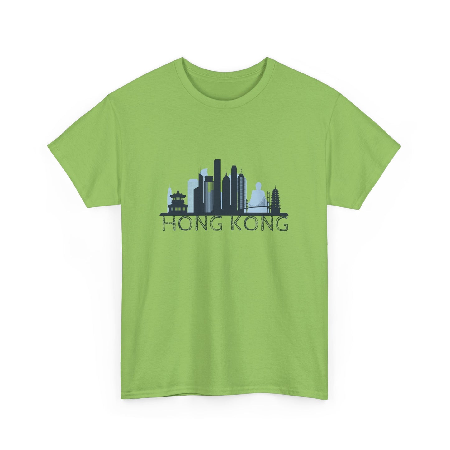 Hong Kong Unisex Heavy Cotton Tee | Casual Travel Shirt - 12042