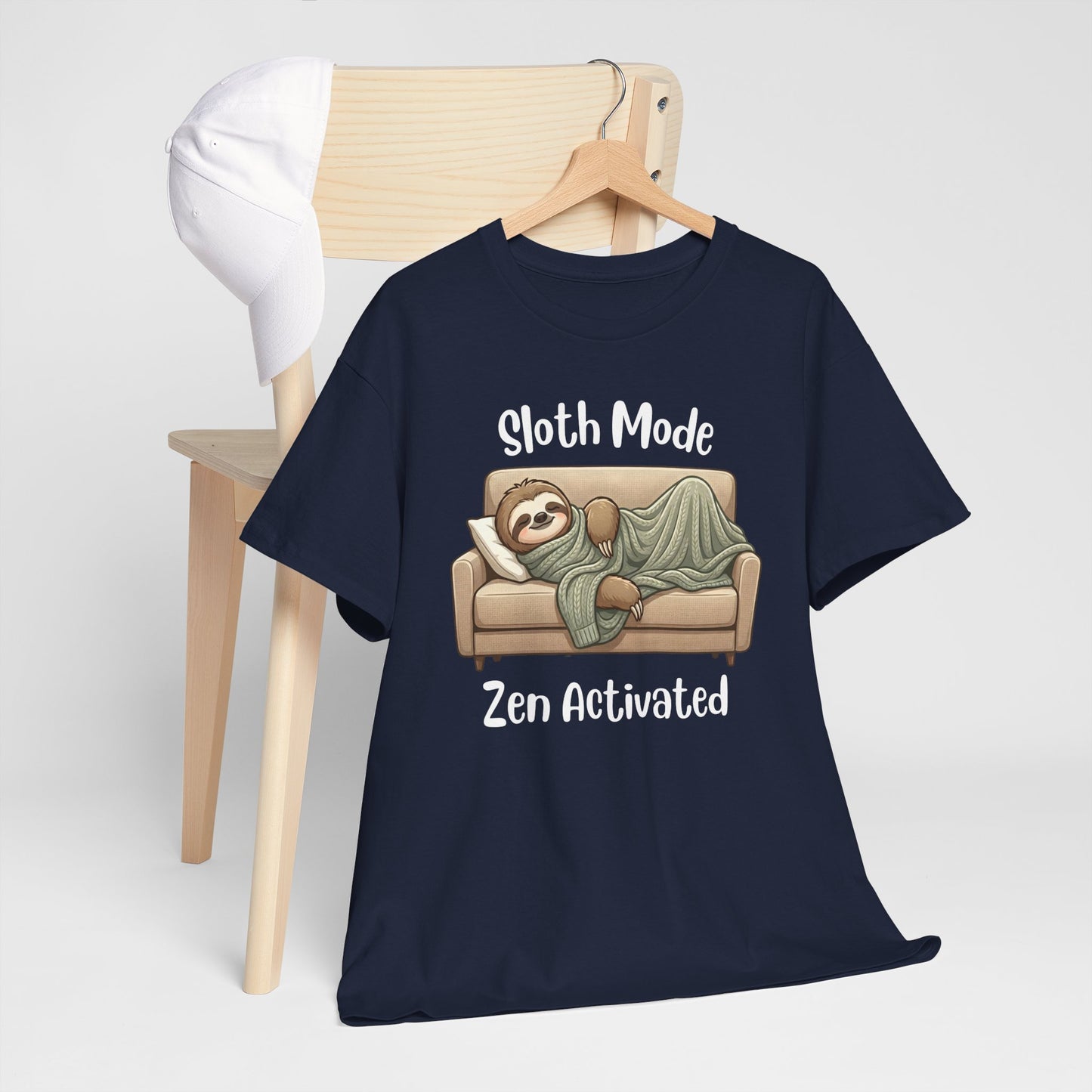 Funny Sloth T-Shirt – “Sloth Mode, Zen Activated” Cute Relaxing Tee - 14844