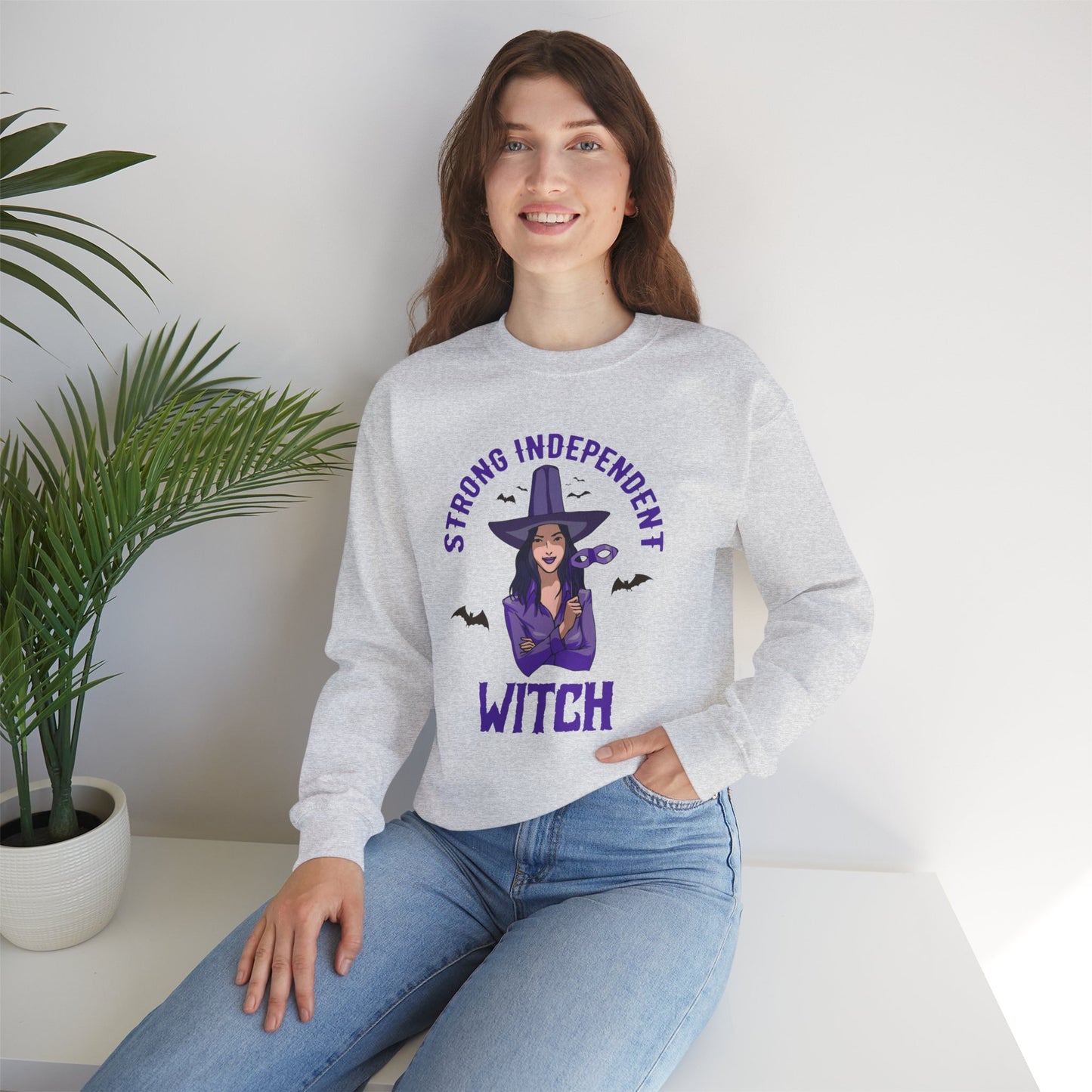 Strong Independent Witch - Unisex Heavy Blend™ Crewneck Sweatshirt