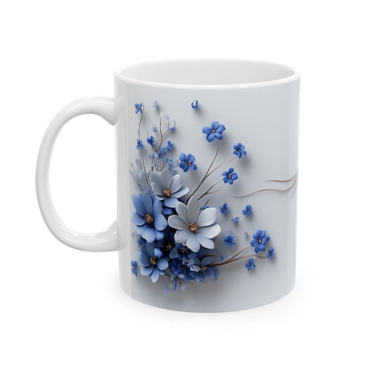 Beautiful Flowers, Vintage - Ceramic Mug, (11oz, 15oz) - 11479