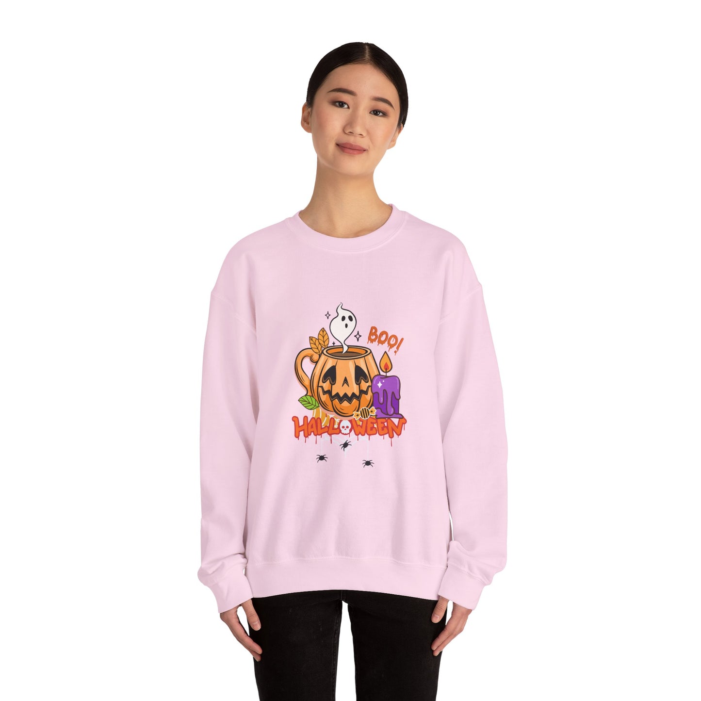 Boo Halloween - Unisex Heavy Blend™ Crewneck Sweatshirt