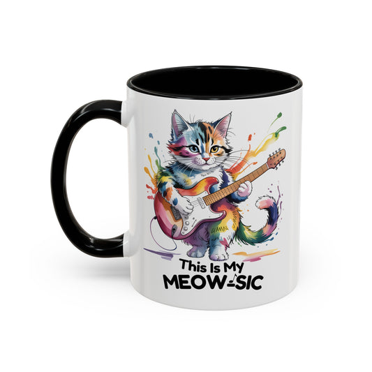 This Is My Meow-sic Cat Mug – Funny Music Lover Coffee Cup Gift for Cat Lovers (11oz / 15oz) - 14808