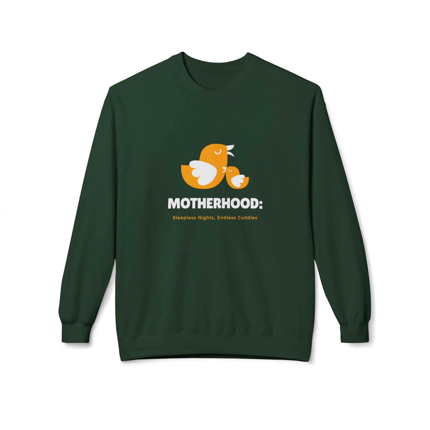 Motherhood, Sleepless Nights, endless Cuddles - Unisex Midweight Softstyle Fleece Crewneck Sweatshirt - 11809
