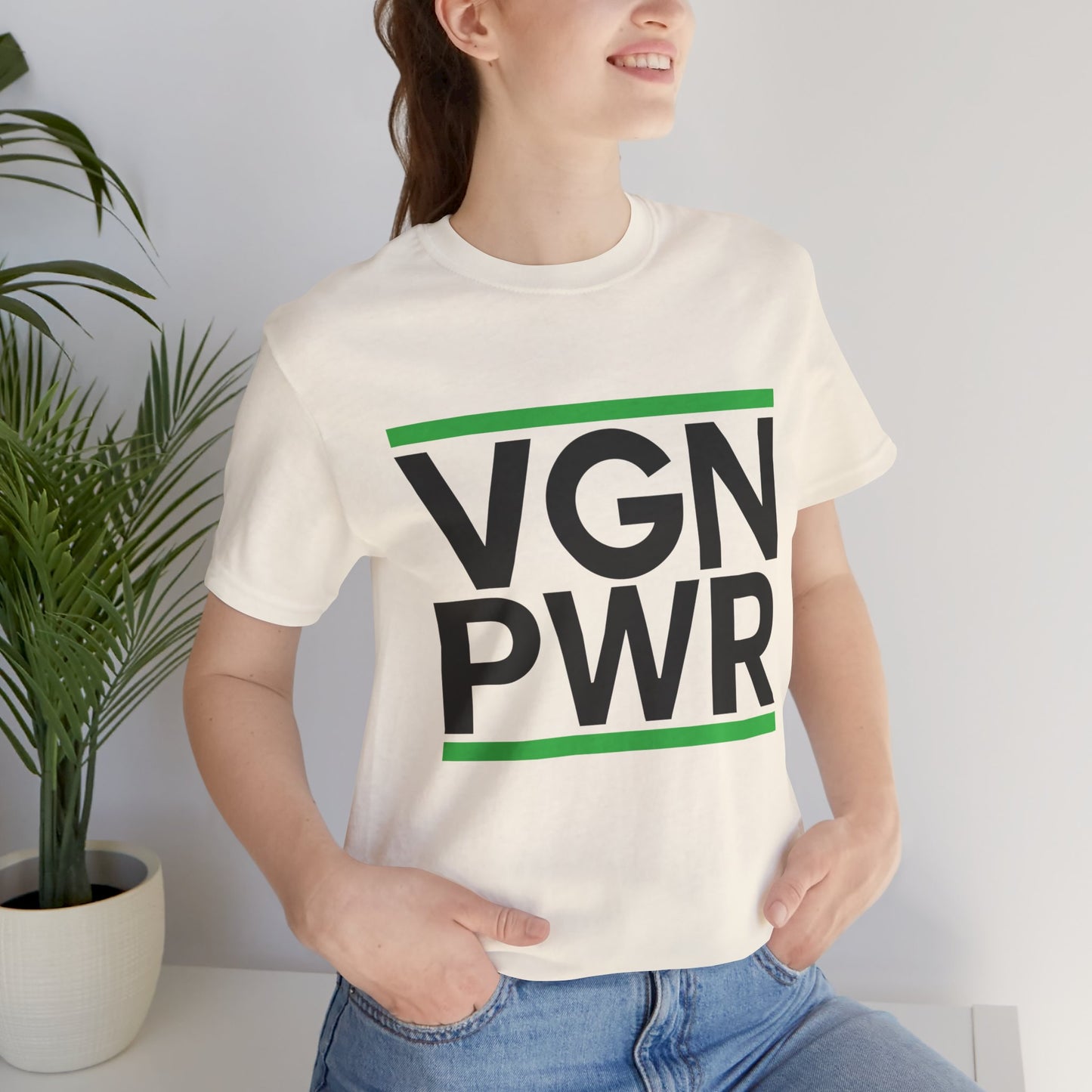 Vegan: VGN PWR - Unisex Jersey Short Sleeve Tee