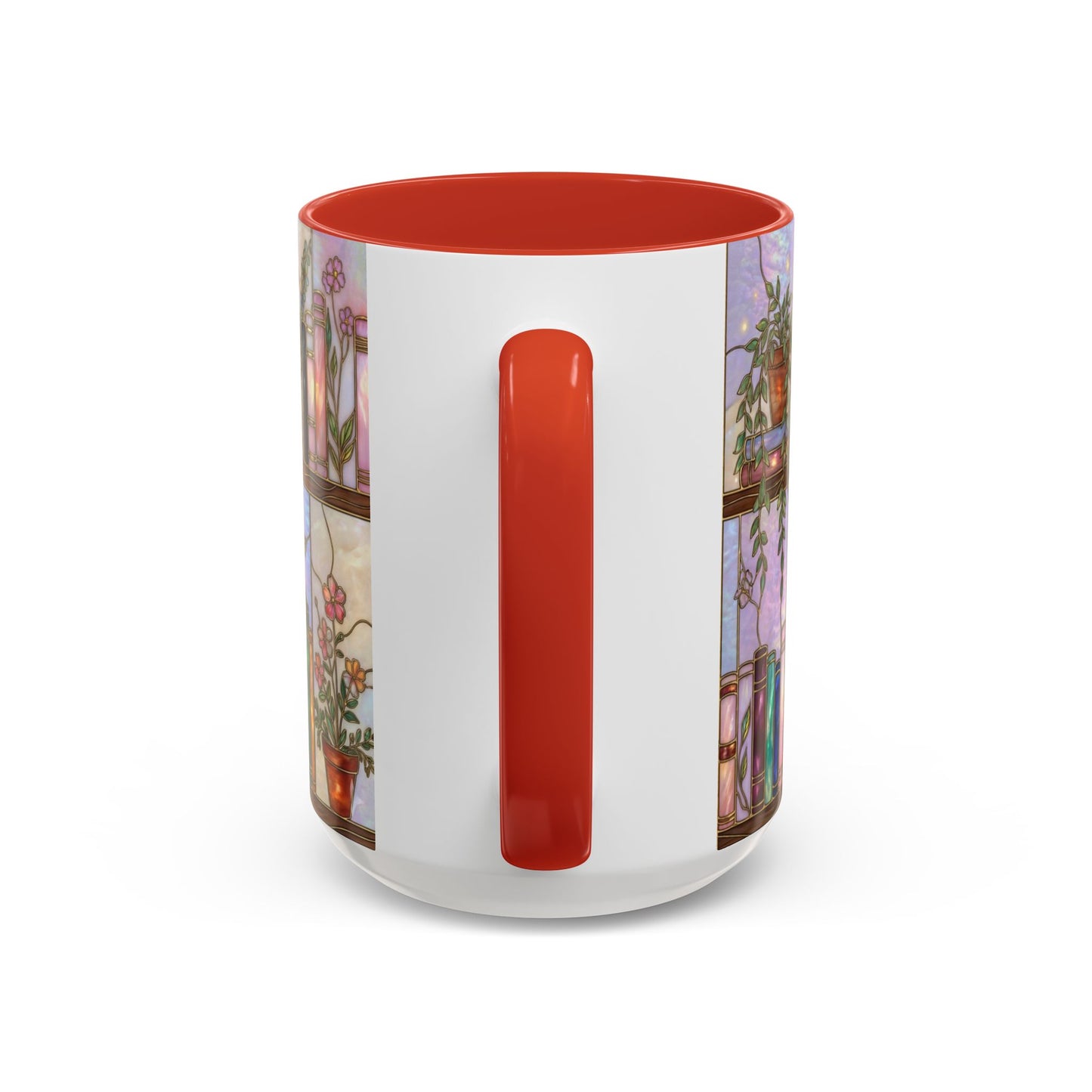 Magic Book Shelf Accent Coffee Mug — Stained Glass Design (11/15 oz) - 14529