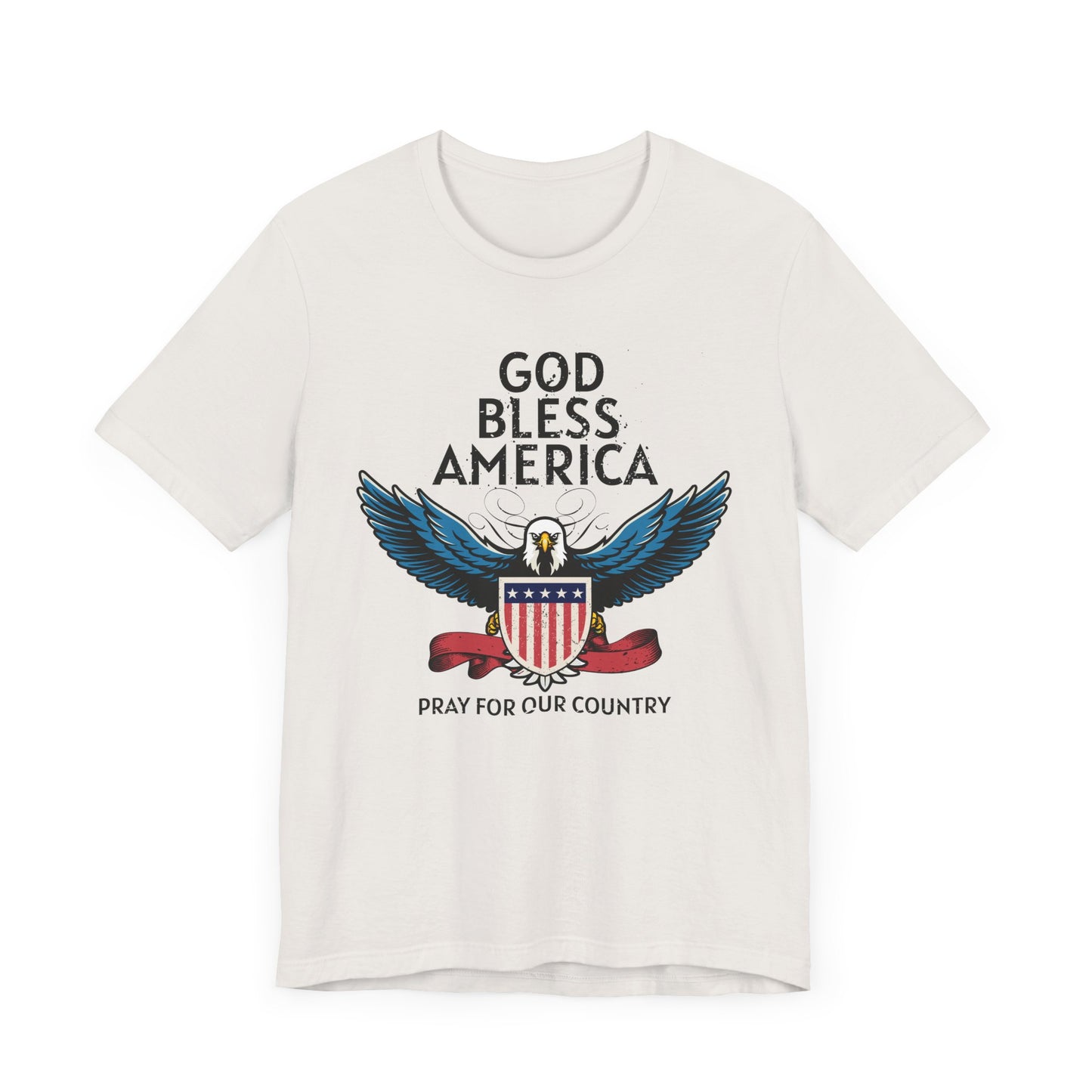 God Bless America Unisex Tee | Patriotic Shirt, American Eagle Design, Casual Wear, Independence Day, Gifts for Veterans - 13786