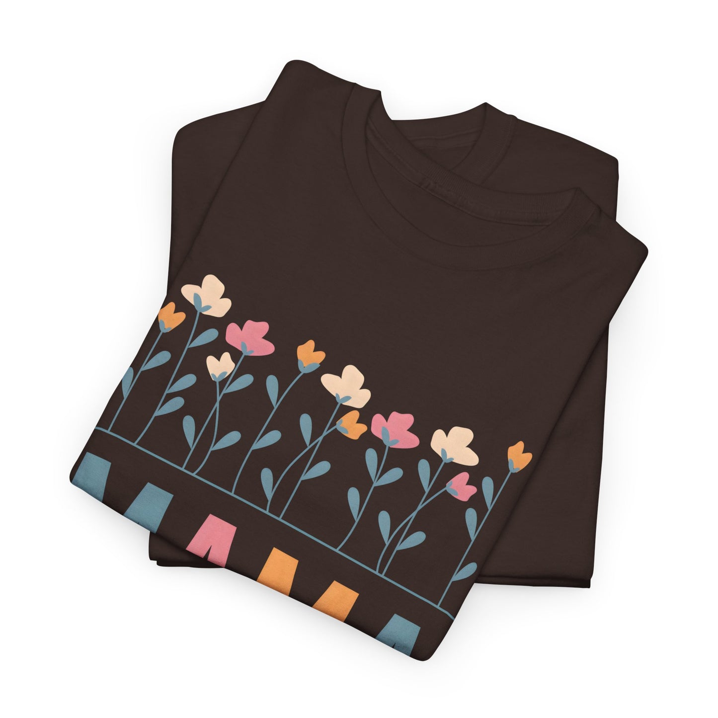 Mama Floral T-Shirt — Colorful Spring Flowers "MAMA" Tee for Mothers' Day - 14876