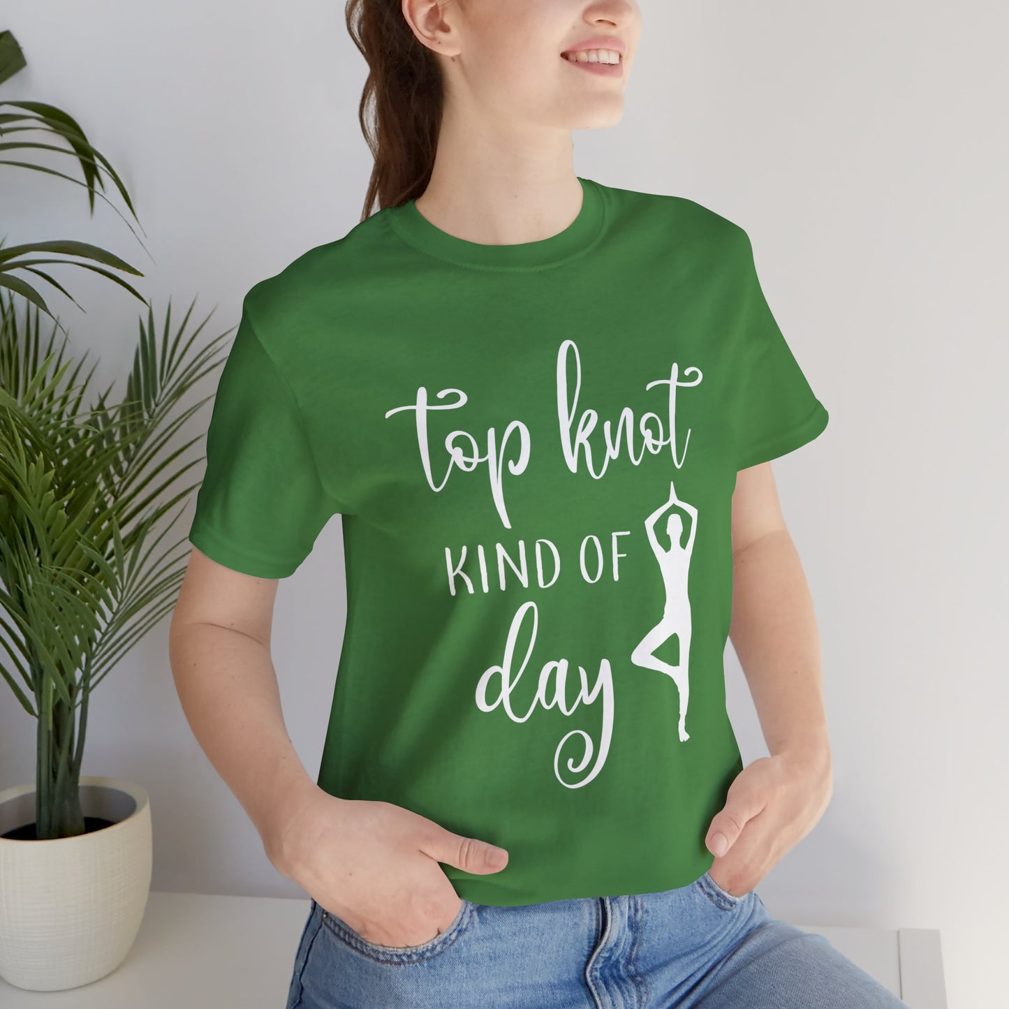 Yoga: Top Knot Kind Of Day - Unisex Jersey Short Sleeve Tee