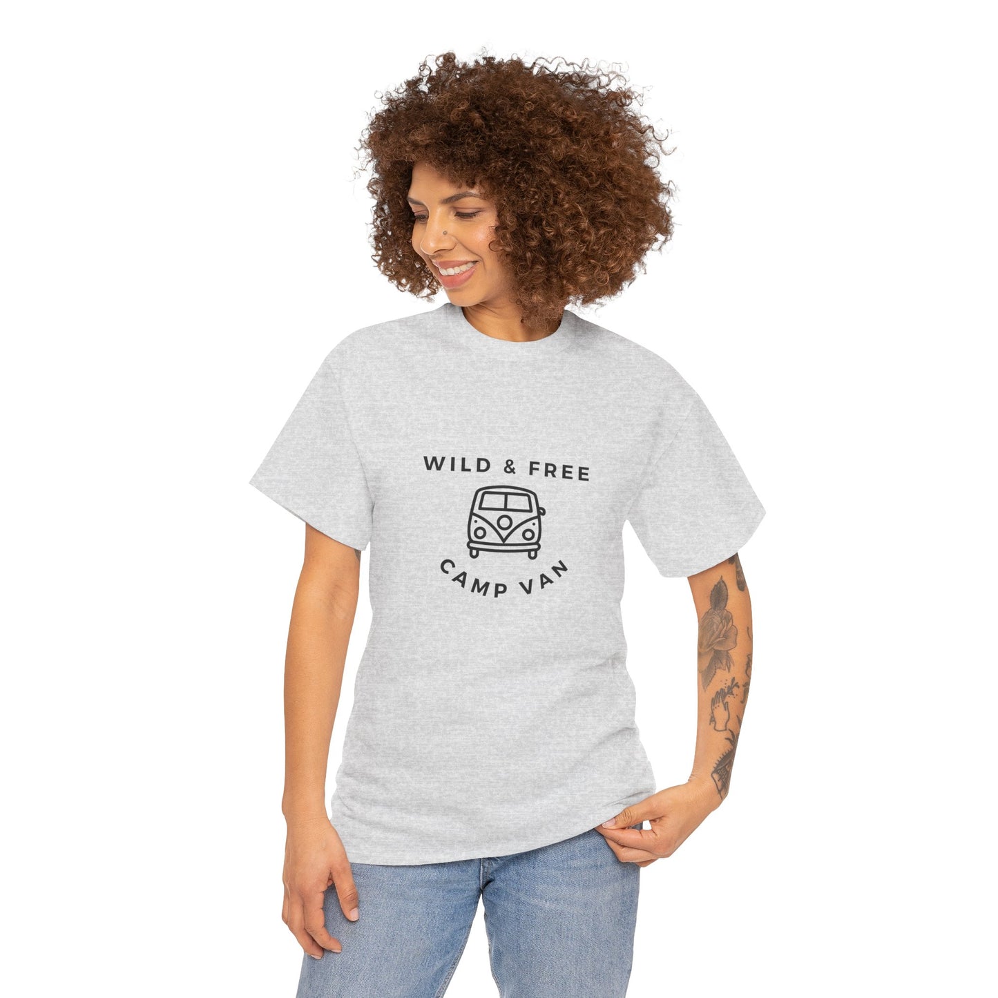 Wild & Free, Camp Van - Unisex Heavy Cotton Tee - 10567