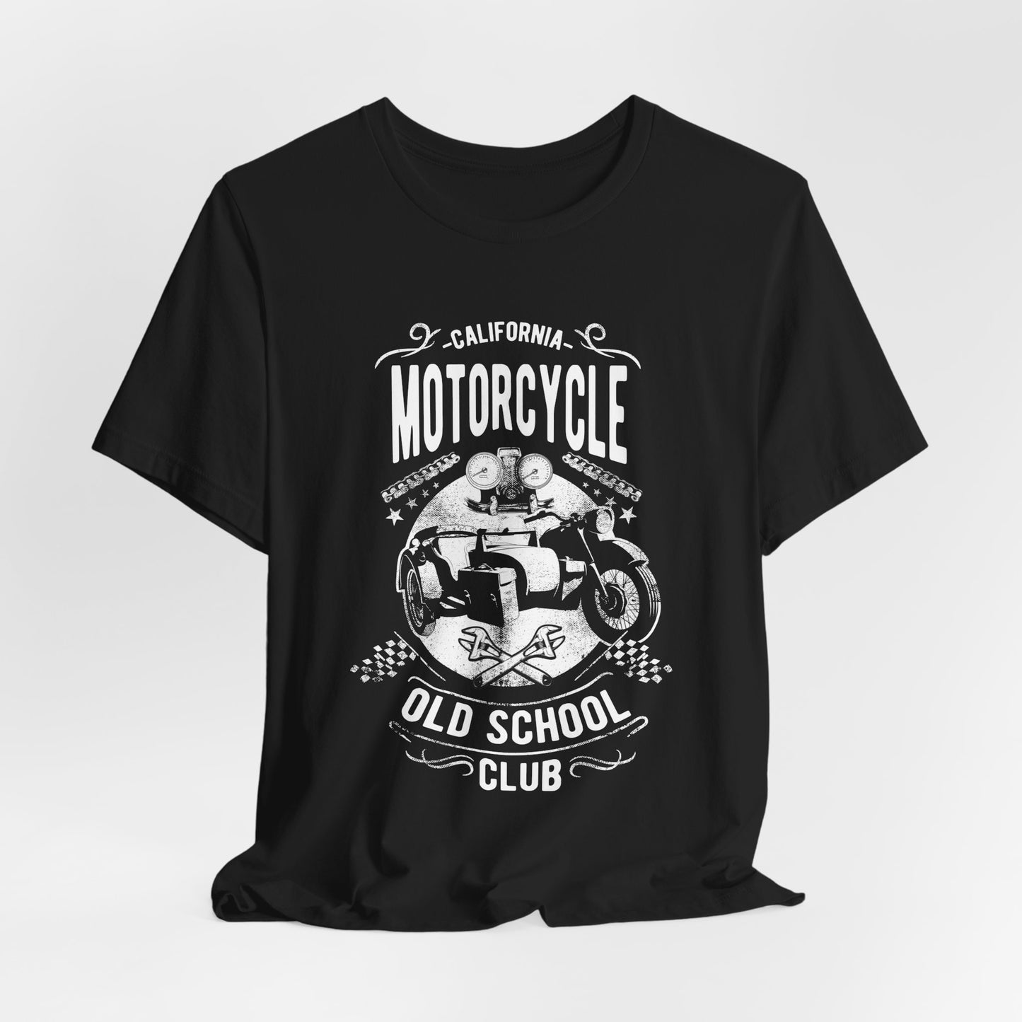 Motorcycle, Old School Club - Unisex Jersey Short Sleeve Tee - 13403