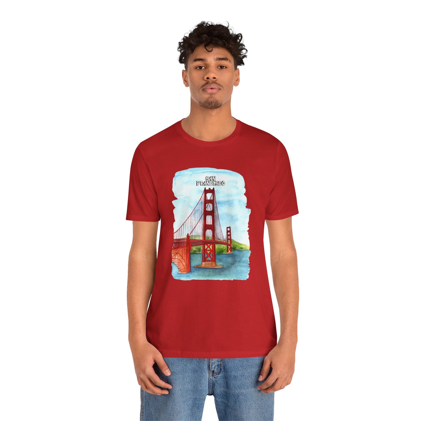 San Francisco Golden Gate Bridge Tee - Unisex Short Sleeve Jersey Shirt for Travel Lovers - 12203