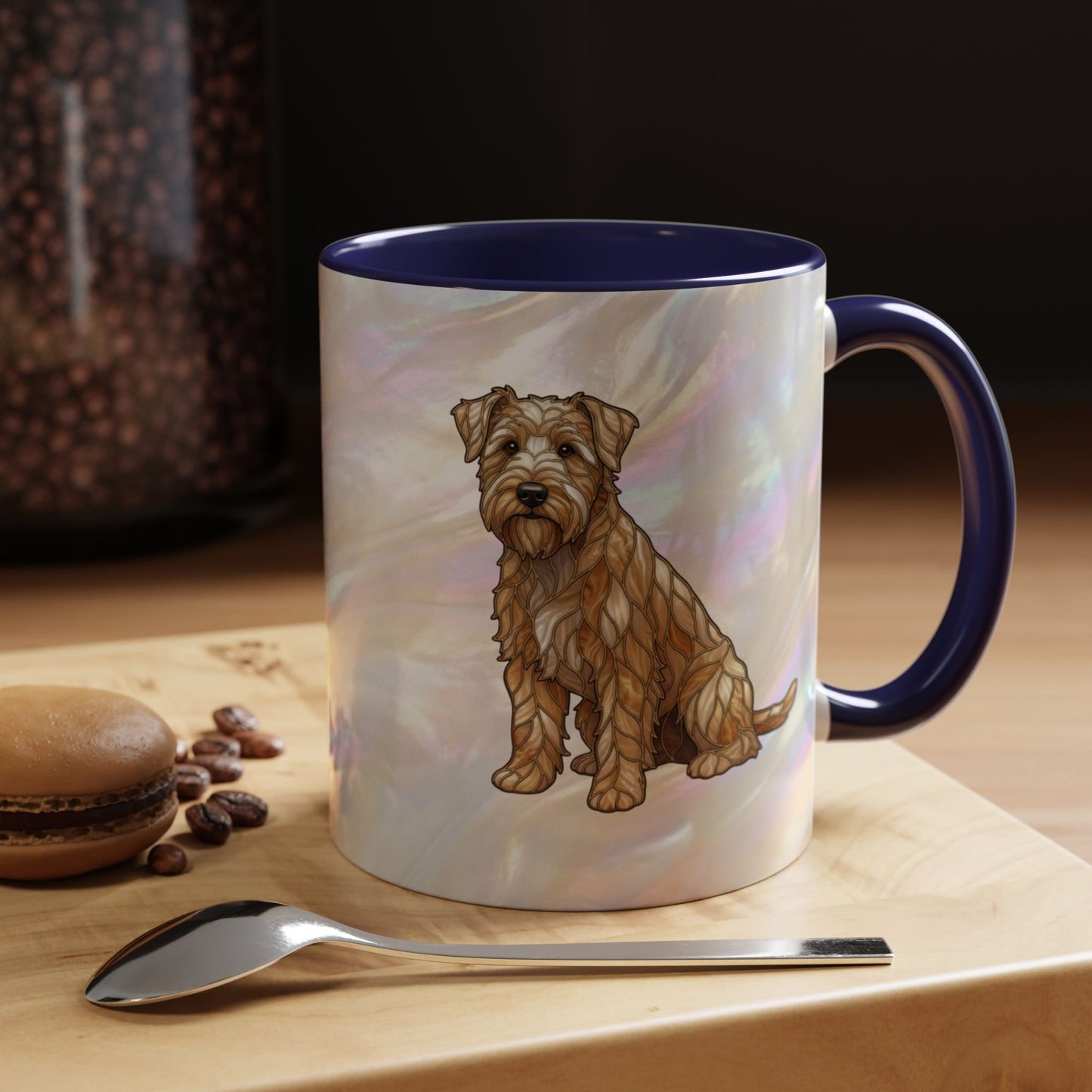 Wheaten Terrier Accent Coffee Mug – Stained Glass Design 11/15oz - 14651
