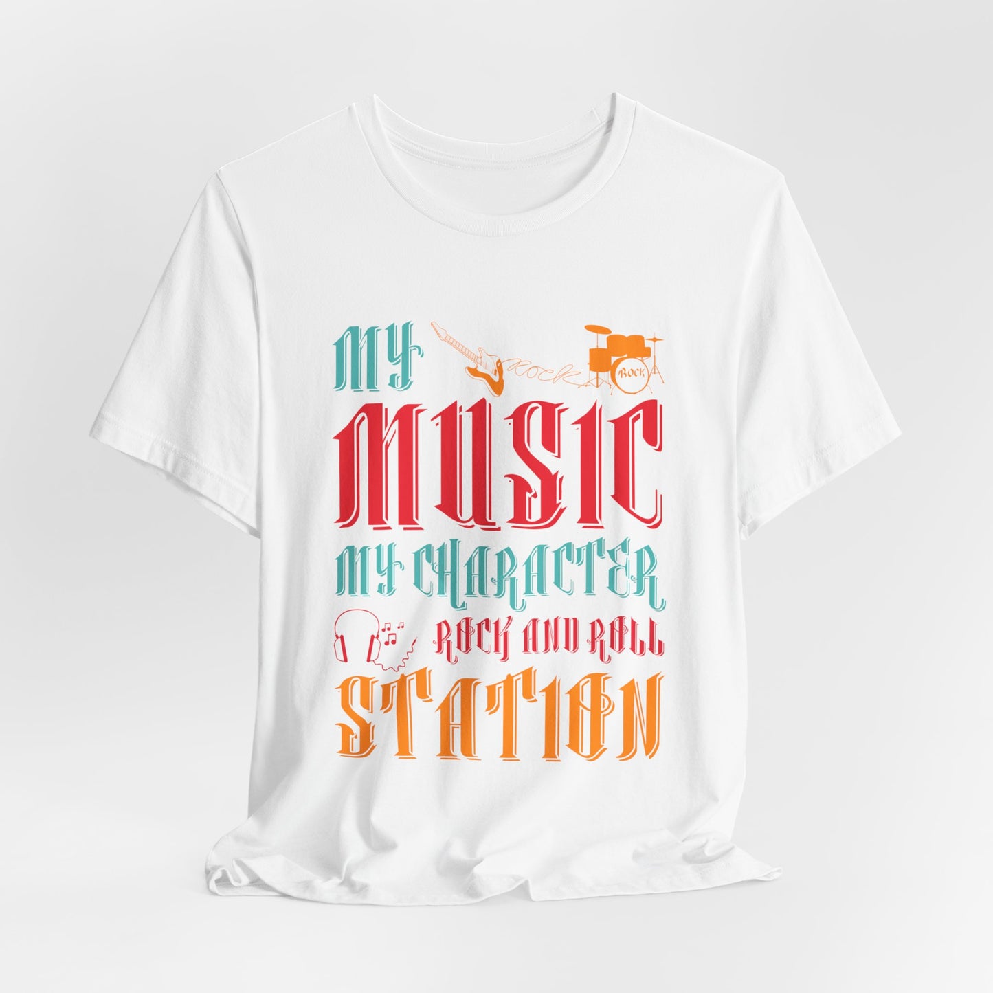 My Music My Character, Rock & Roll Station - Unisex Jersey Short Sleeve Tee