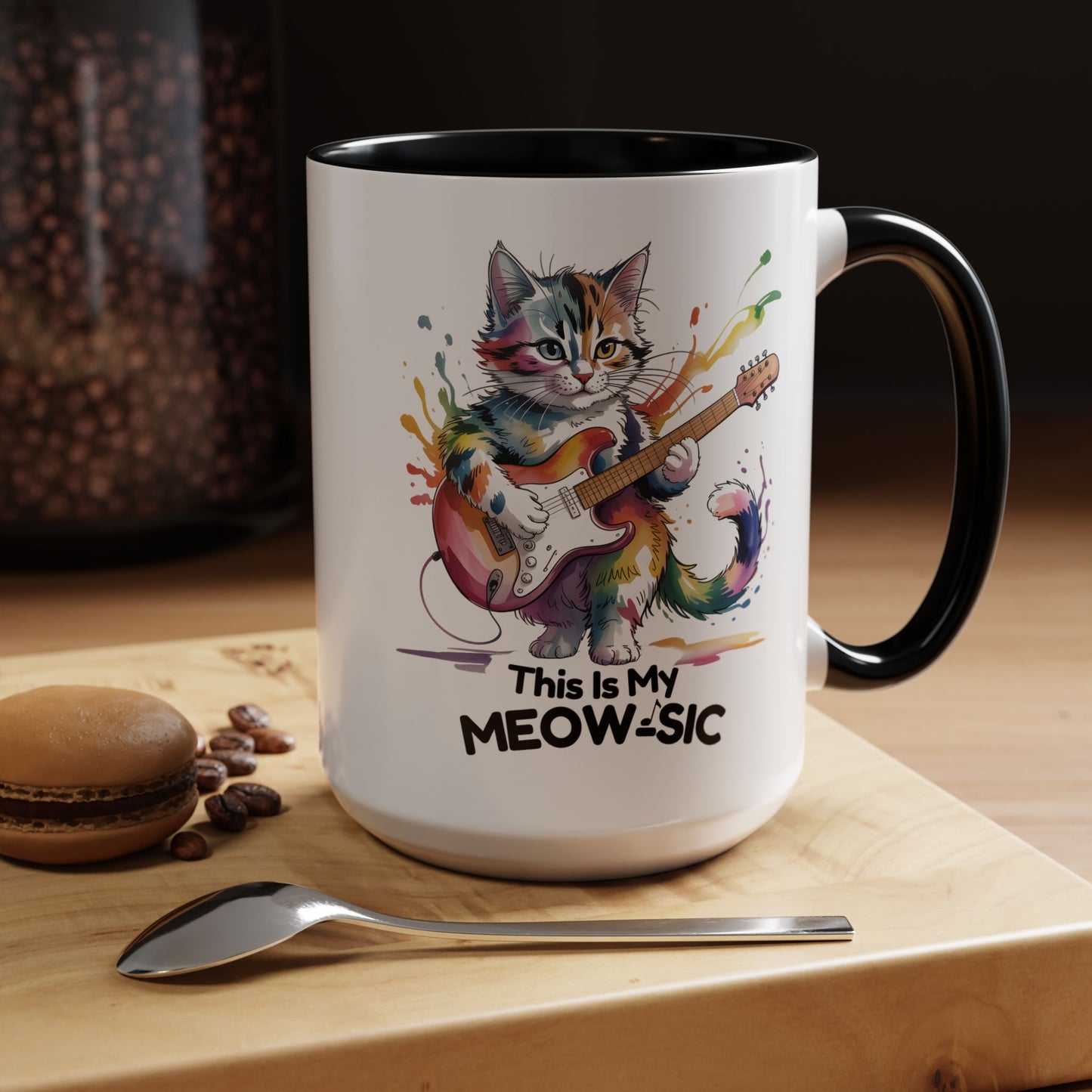 This Is My Meow-sic Cat Mug – Funny Music Lover Coffee Cup Gift for Cat Lovers (11oz / 15oz) - 14808