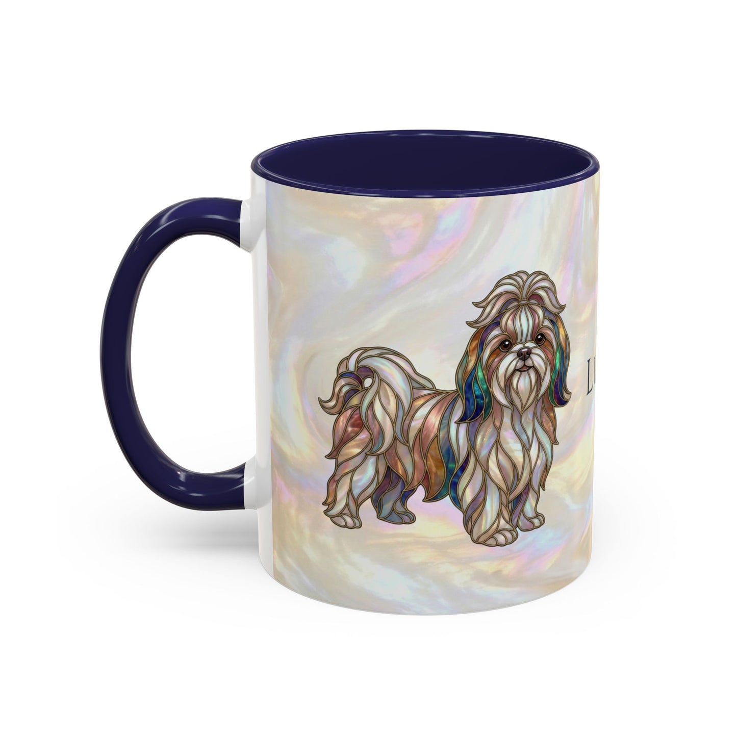 Shih Tzu Accent Coffee Mug – Stained Glass Design 11/15oz - 14647