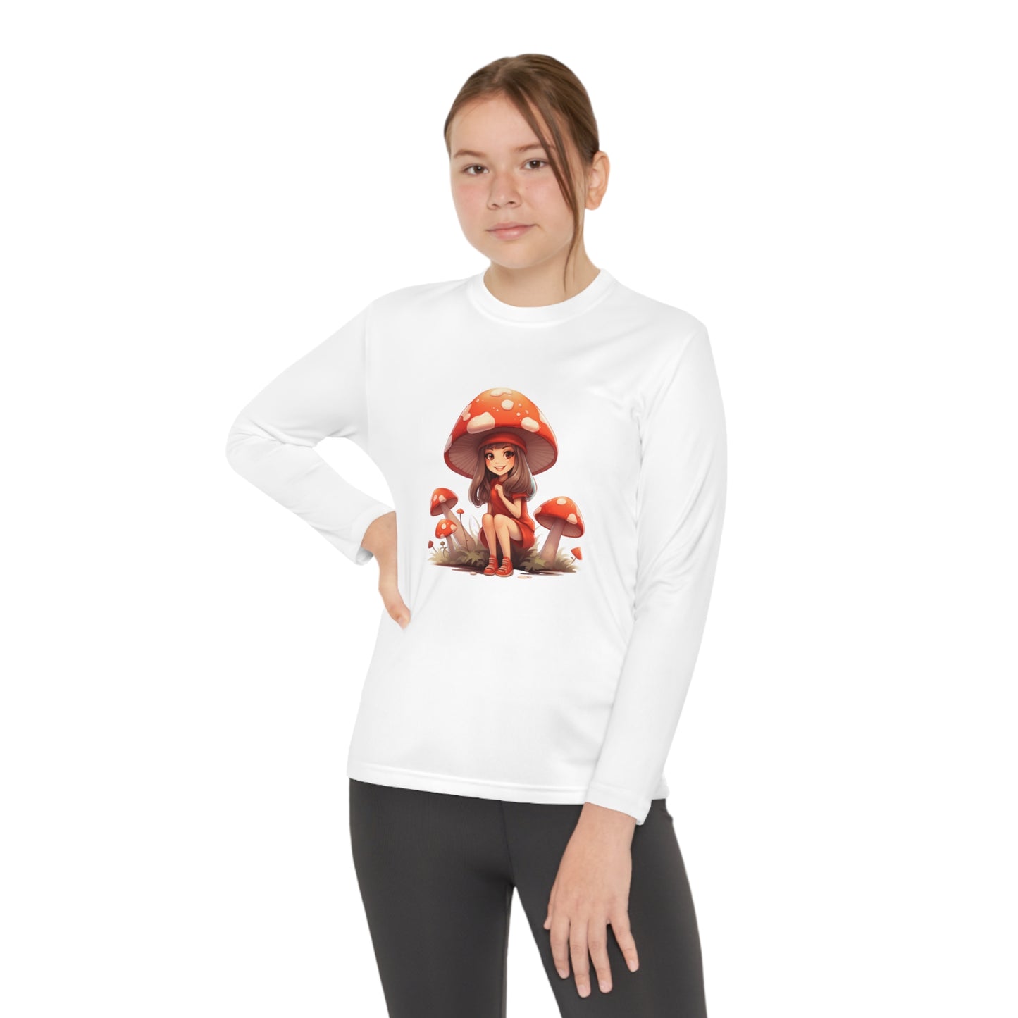 Mushroom Magic, All Day Long - Youth Long Sleeve Competitor Tee