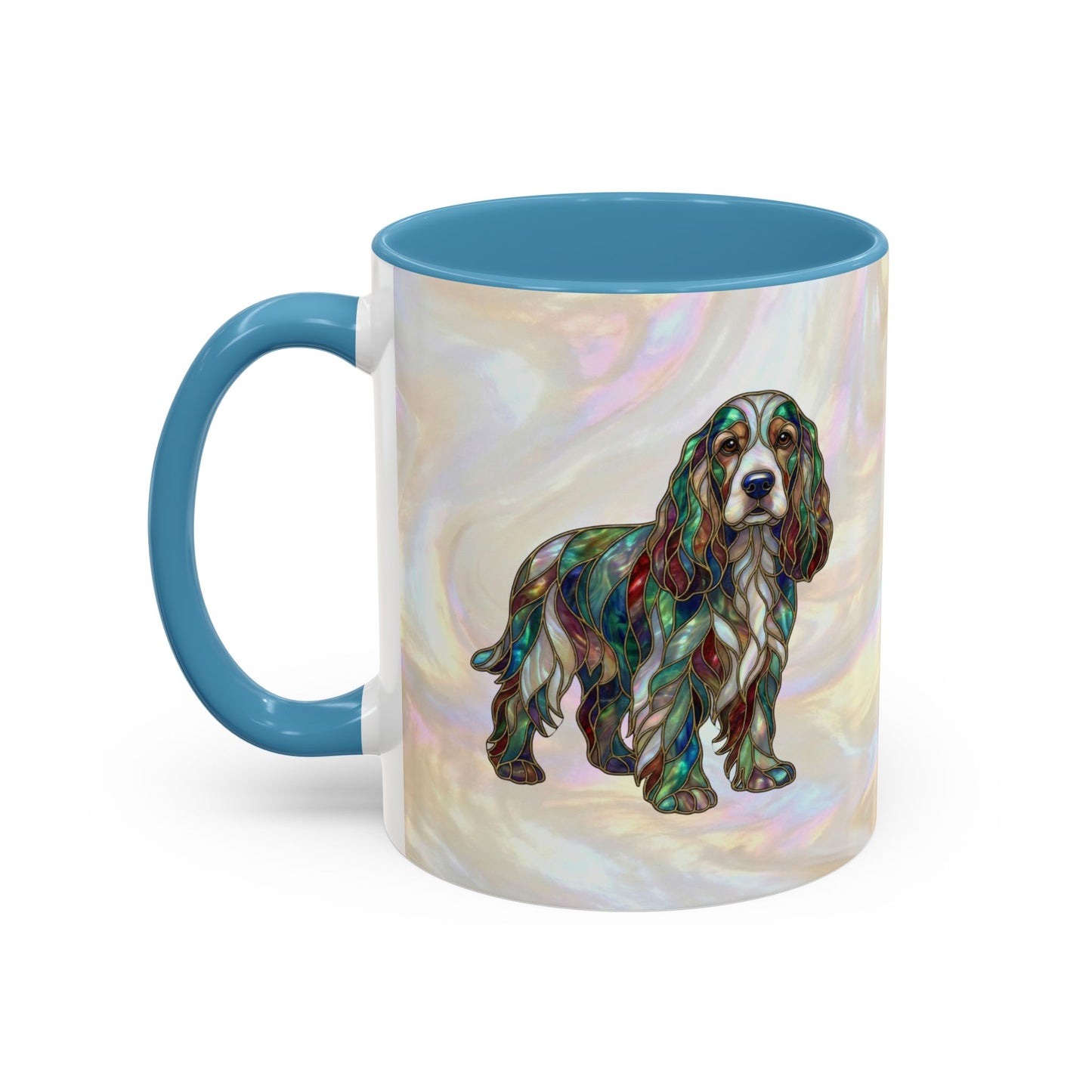 Cocker Spaniel Accent Coffee Mug -Stained Glass Style (11/15oz) - 14626