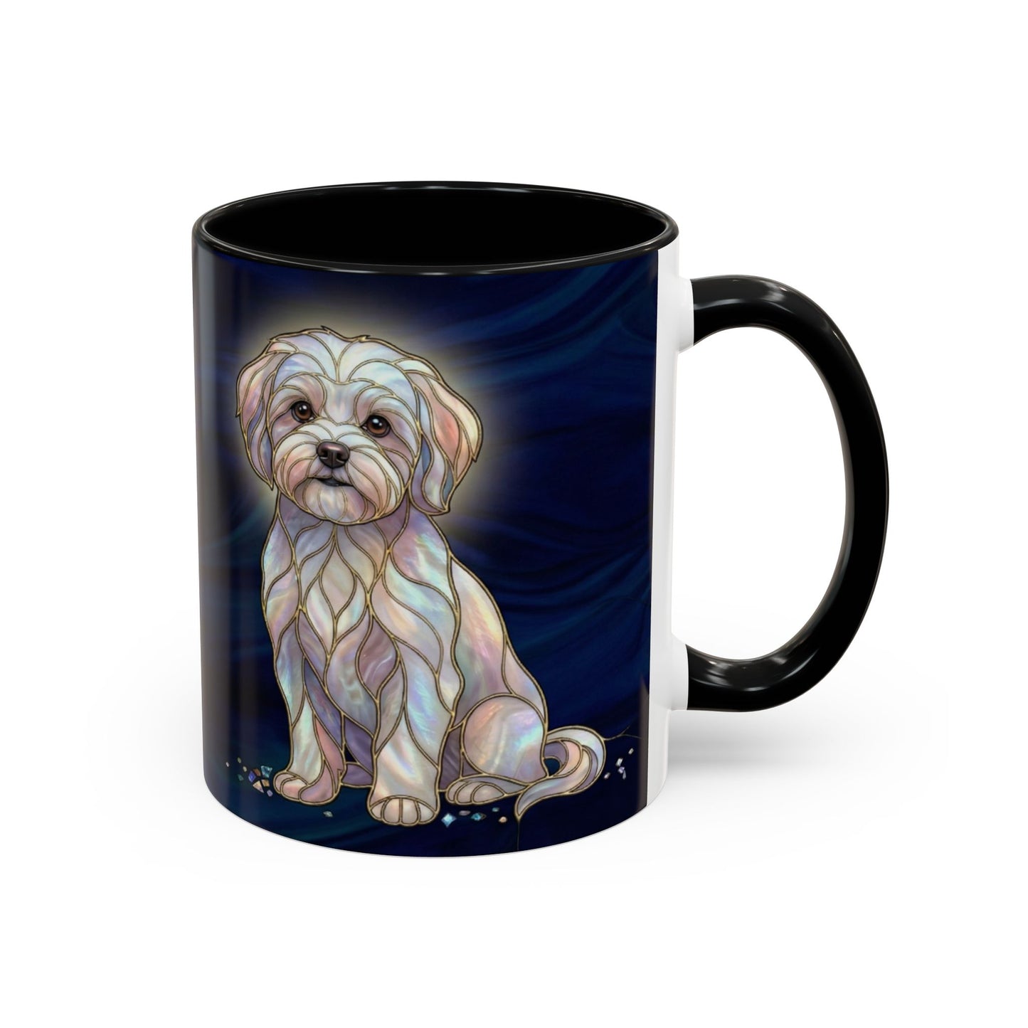 Maltese Art Coffee Mug — Stain Glass Design (11/15oz) - 14546