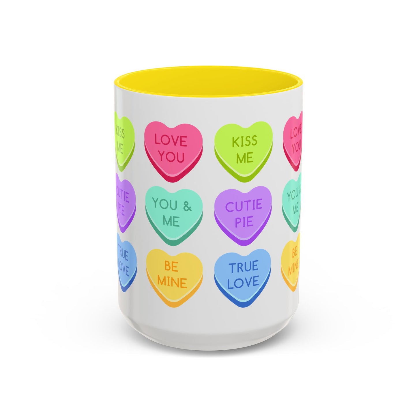 Love You, Kiss Me - Accent Coffee Mug (11, 15oz) - 11541
