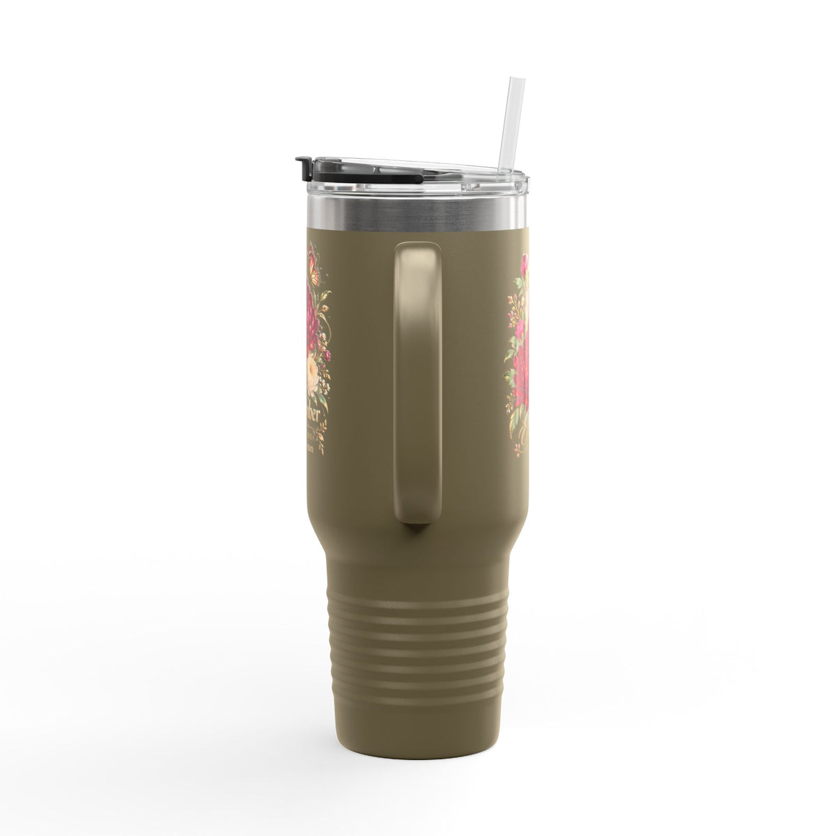 November Birth Flower 40oz Tumbler, Personalized Chrysanthemum Travel Mug - 14551