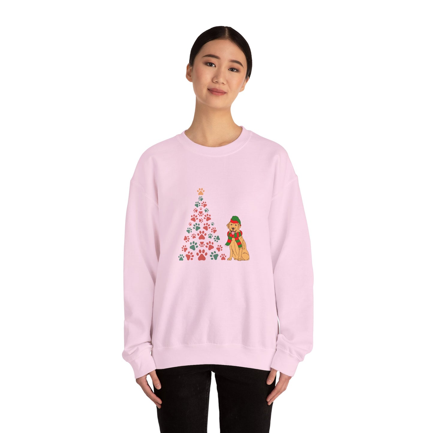 Christmas Tree & Dog - Unisex Heavy Blend™ Crewneck Sweatshirt -10239