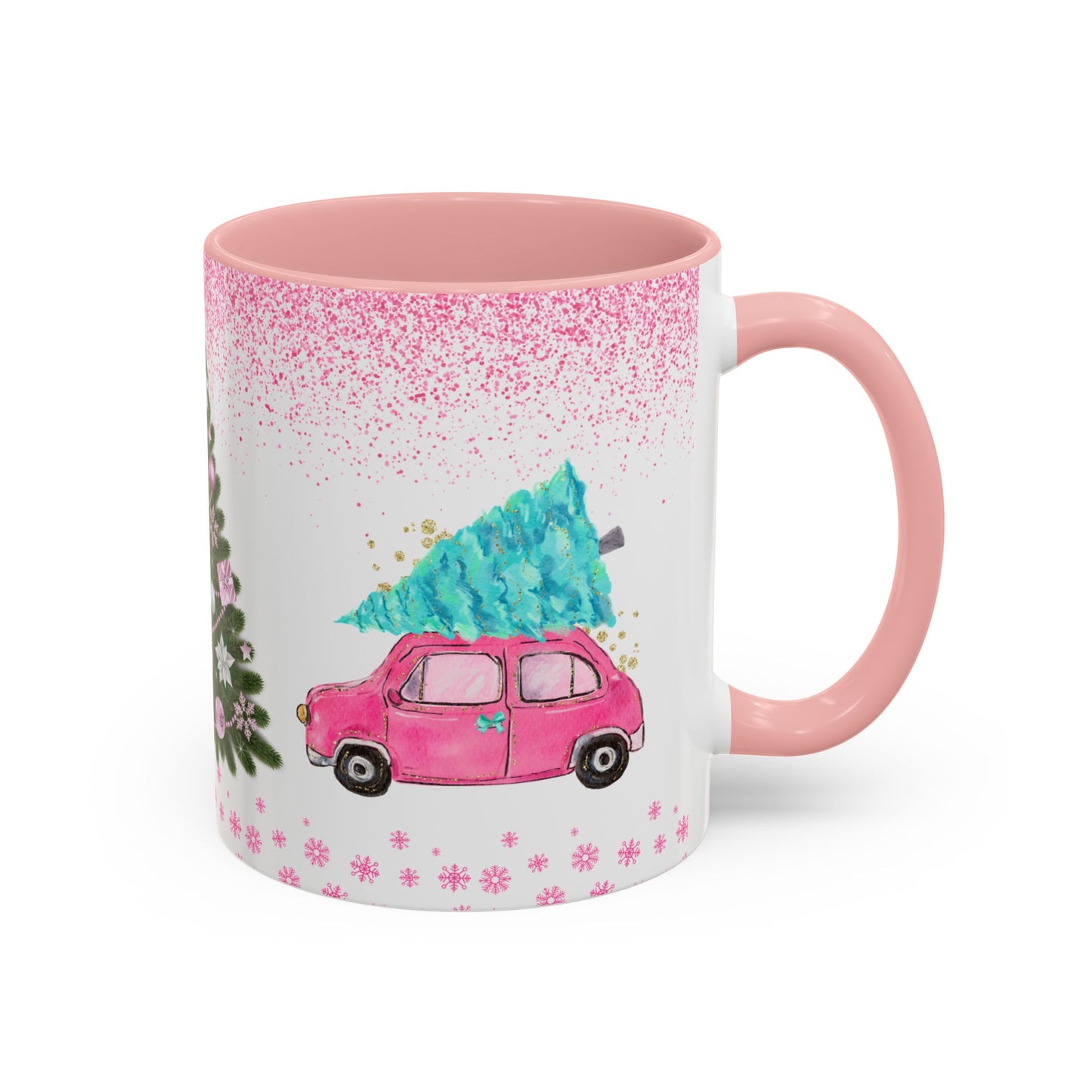 Pink Christmas - Accent Coffee Mug (11, 15oz)