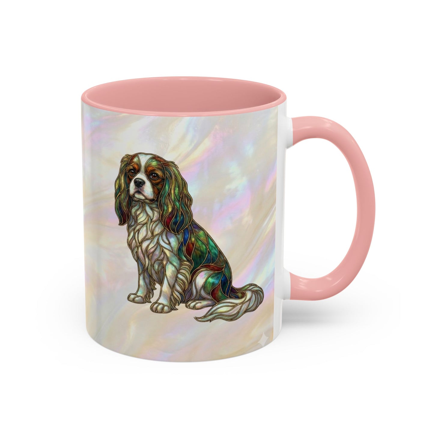 Cavalier King Charles Accent Coffee Mug -Stained Glass Style (11/15oz) - 14624